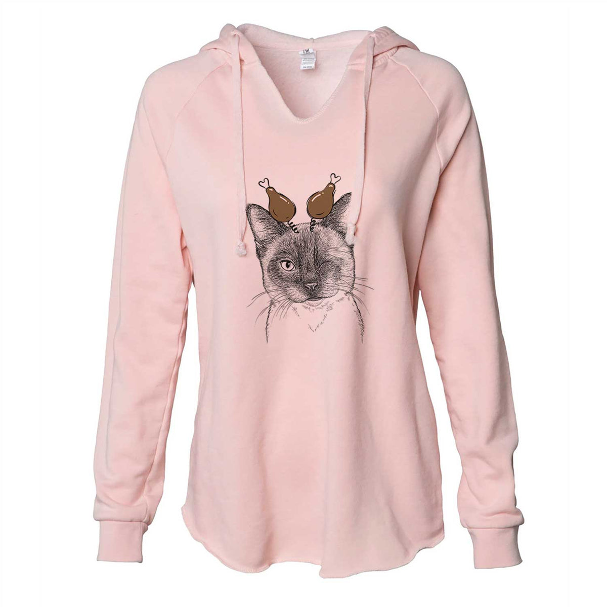 Thanksgiving Hoggle the Siamese Cat - Cali Wave Hooded Sweatshirt