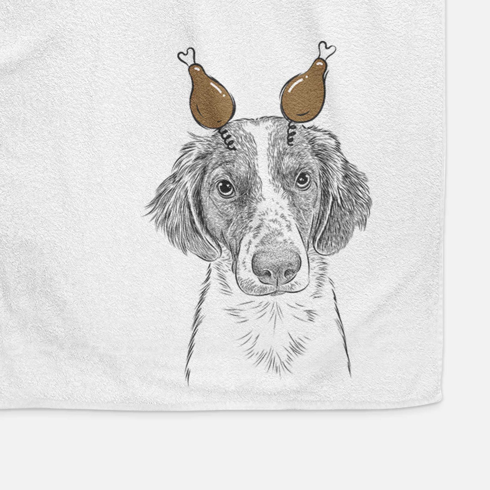 Holly the Brittany Spaniel Decorative Hand Towel