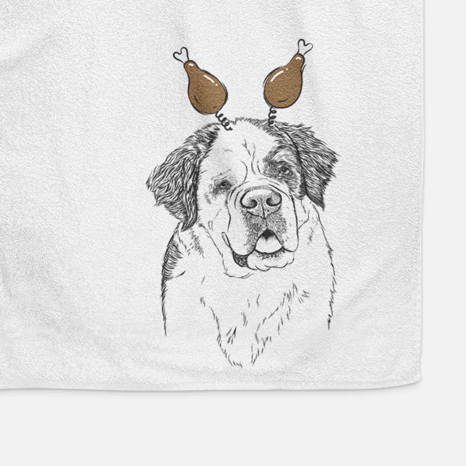 Hook the Saint Bernard Decorative Hand Towel