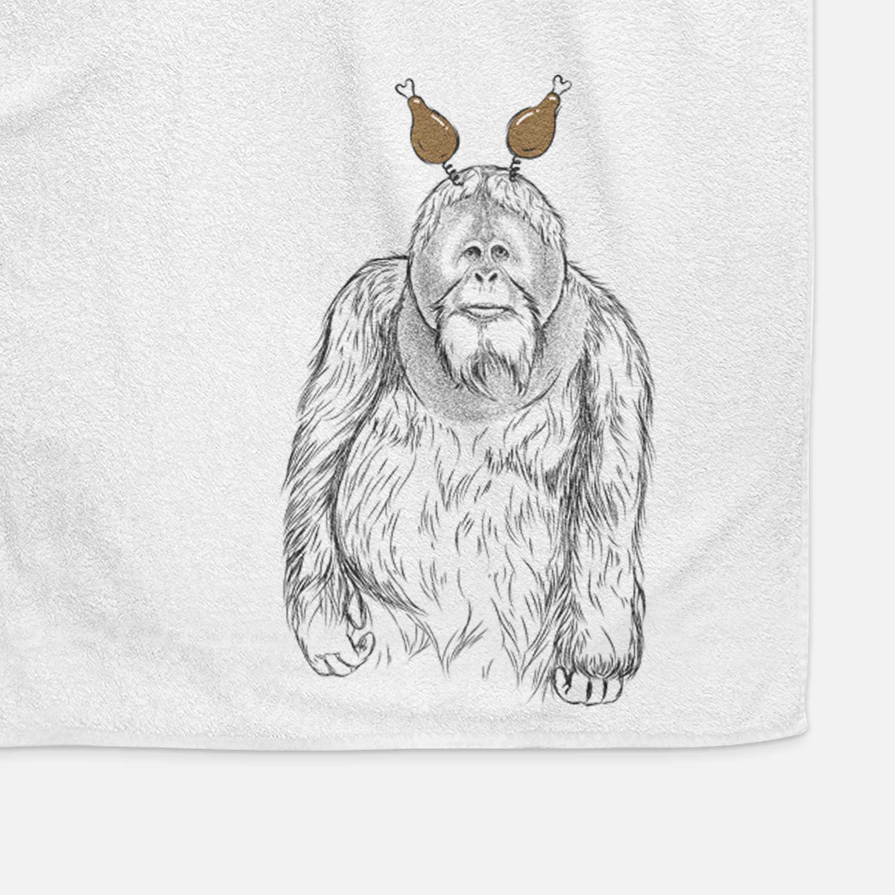 Horace the Male Orangutan Decorative Hand Towel