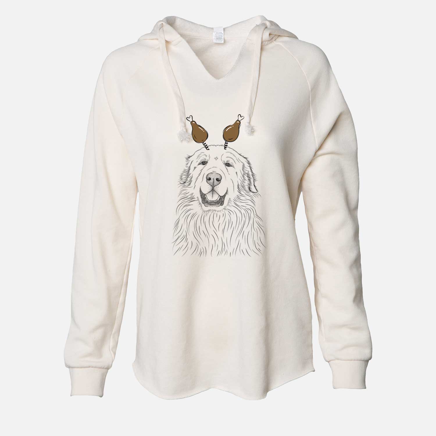 Thanksgiving Horton the Great Pyrenees - Cali Wave Hooded Sweatshirt