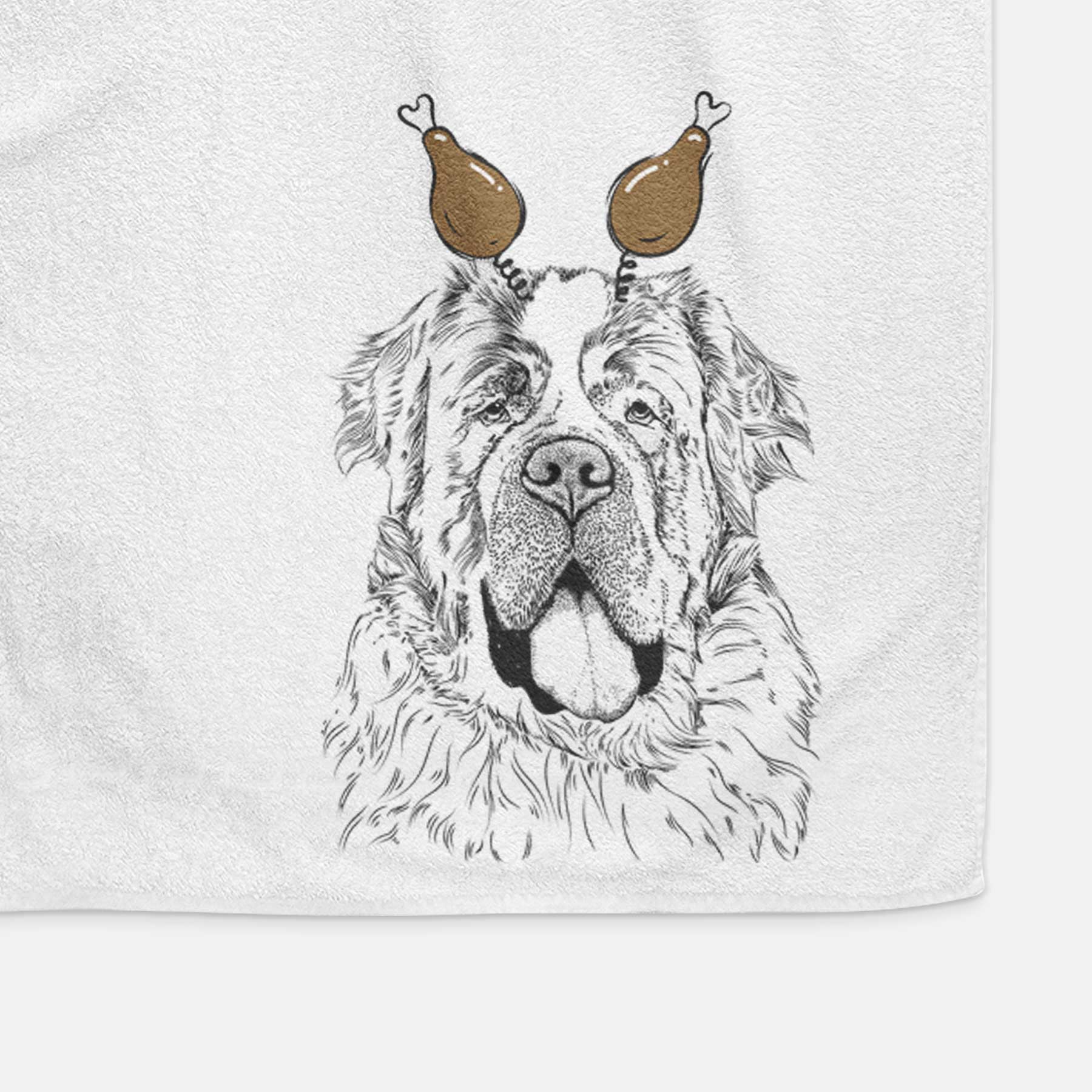 Hoss the Saint Bernard Decorative Hand Towel