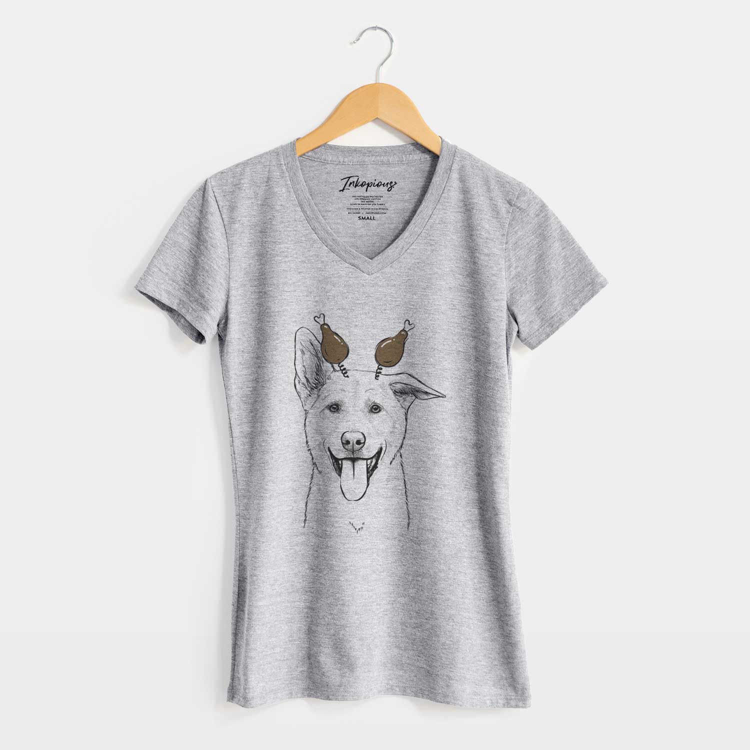 Thanksgiving Hoya the Korean Jindo - Women's V-neck Shirt