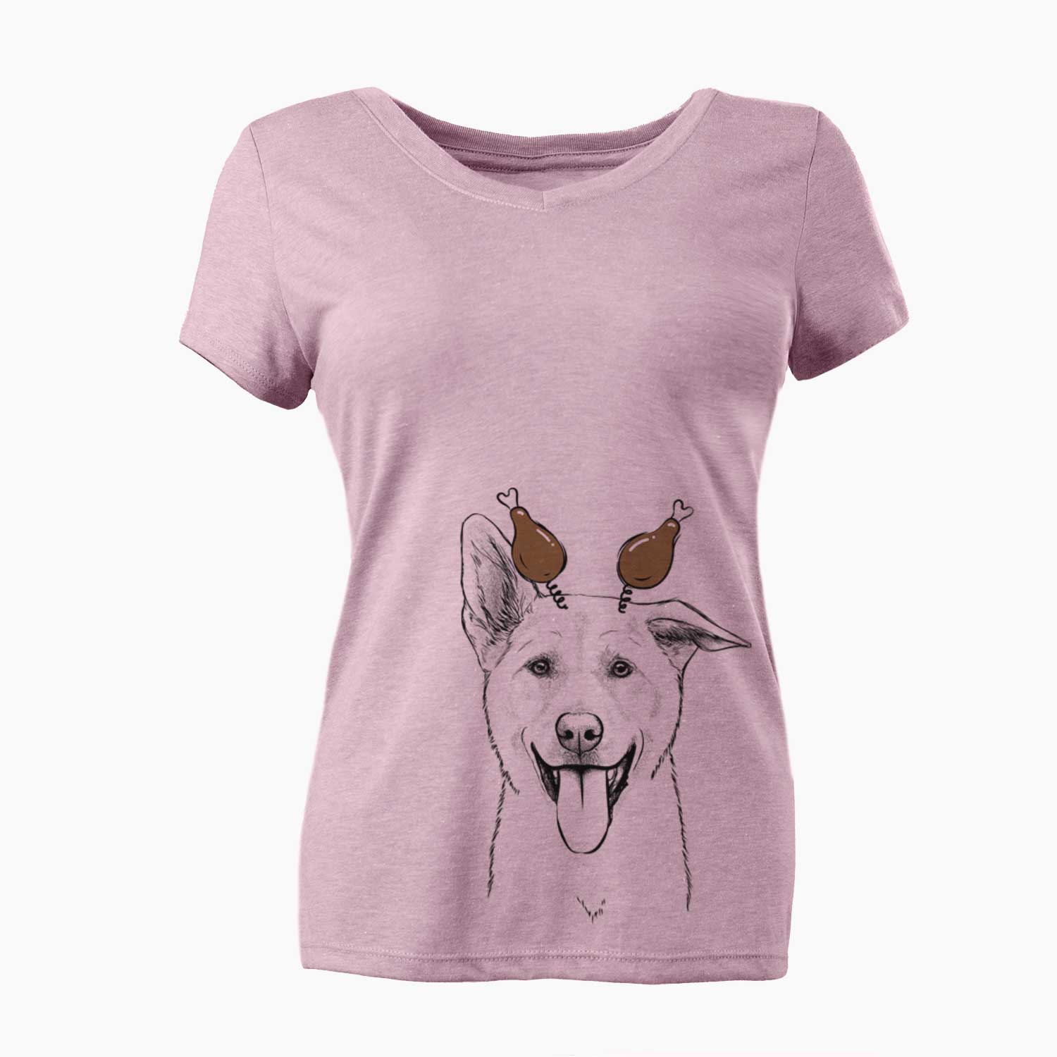 Thanksgiving Hoya the Korean Jindo - Women's V-neck Shirt