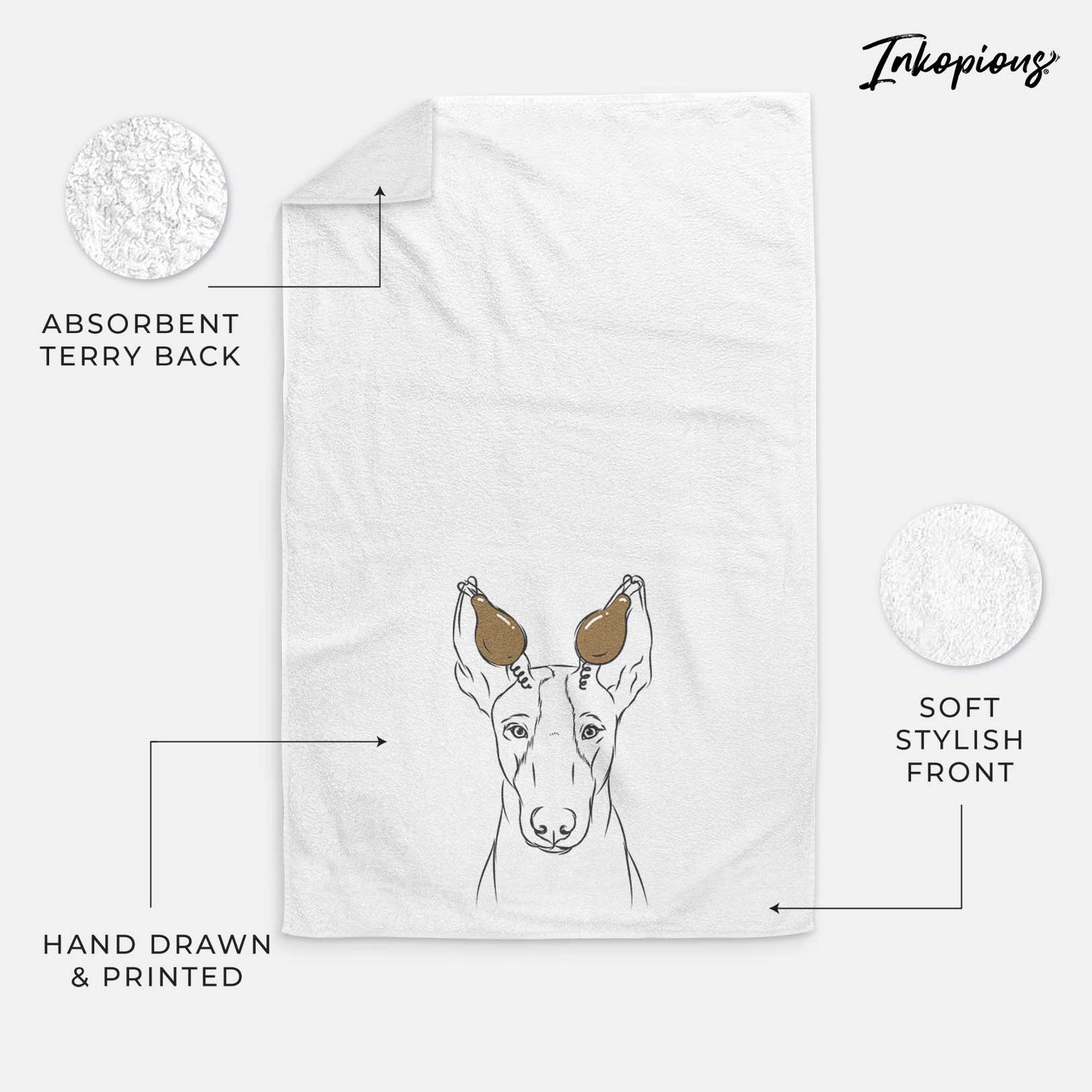 Indy the Ibizan Hound Decorative Hand Towel