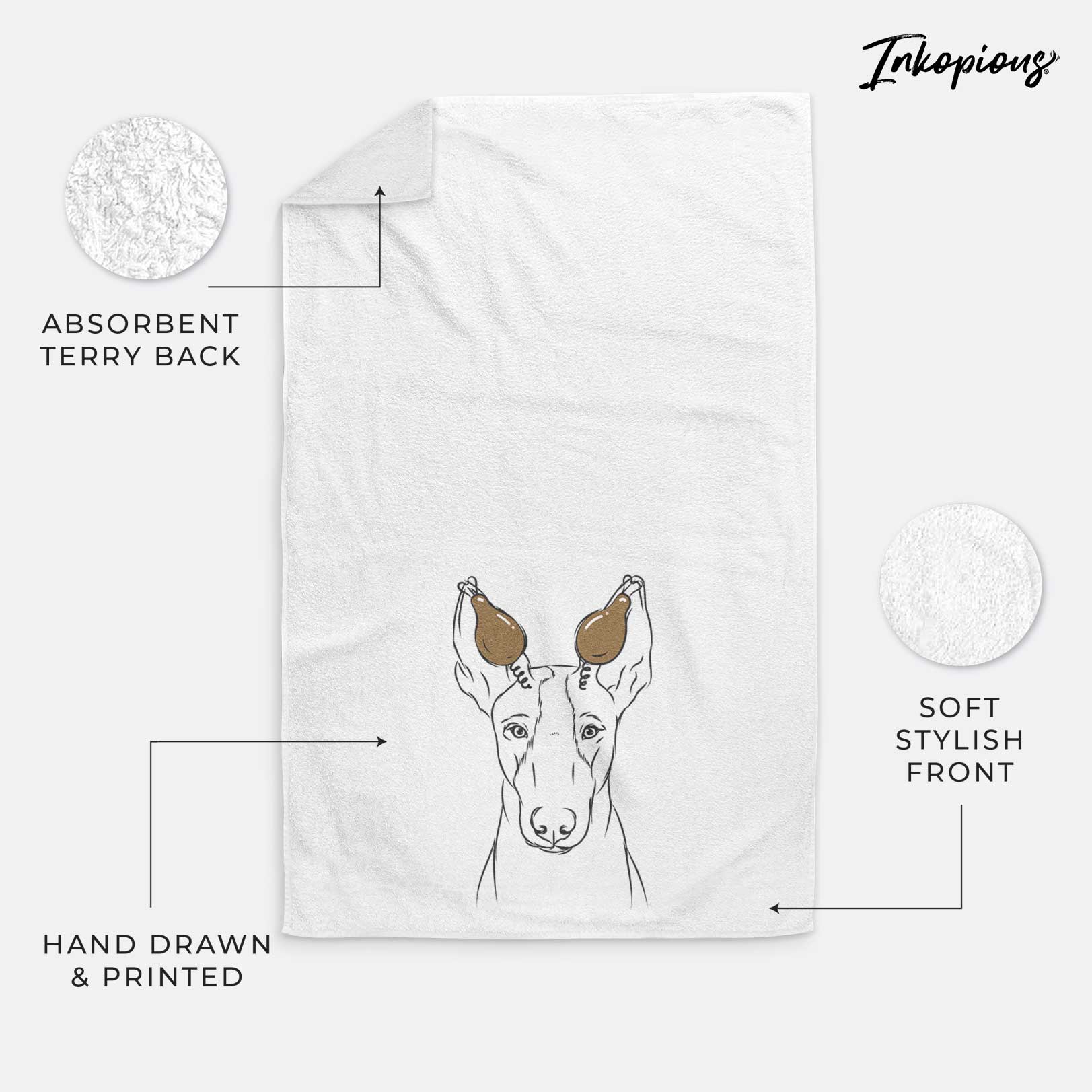 Indy the Ibizan Hound Decorative Hand Towel