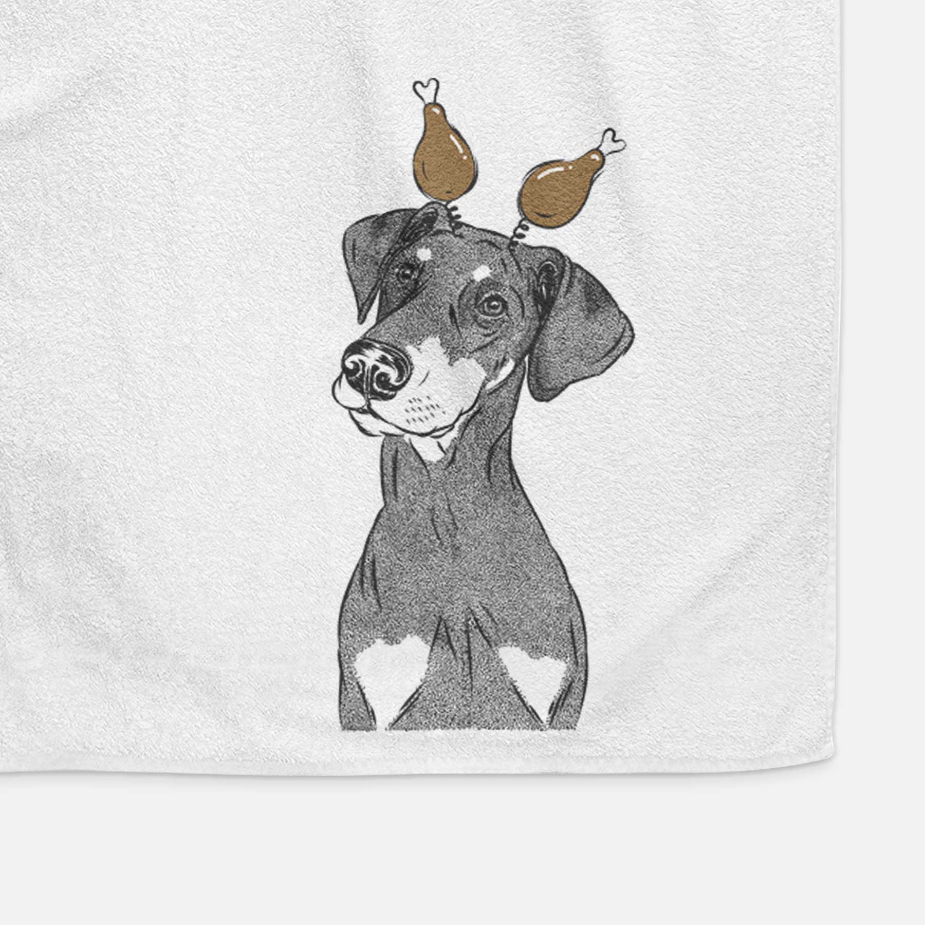 Iroh the Doberman Pinscher Decorative Hand Towel