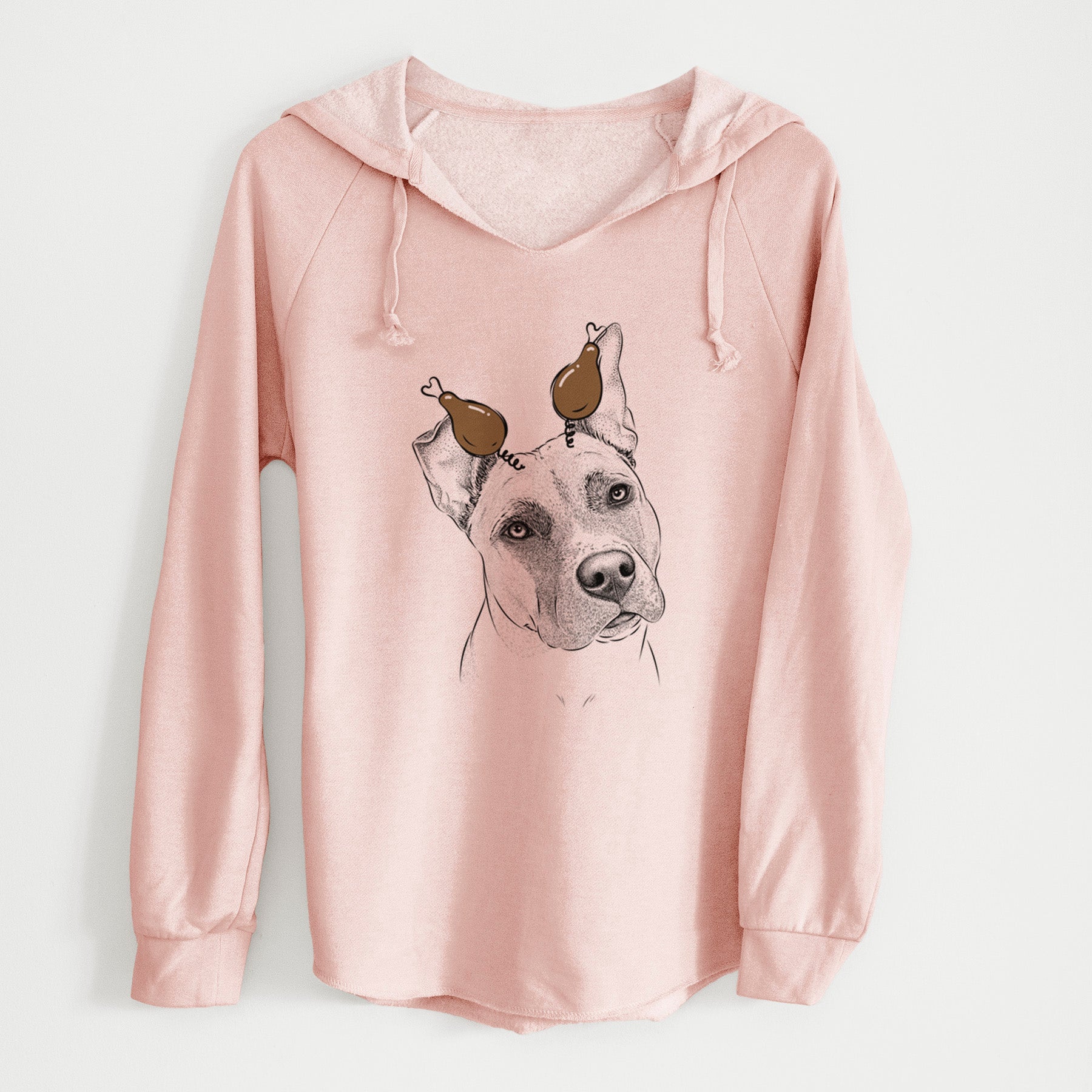 Thanksgiving Ivy the Pitbull Mix - Cali Wave Hooded Sweatshirt