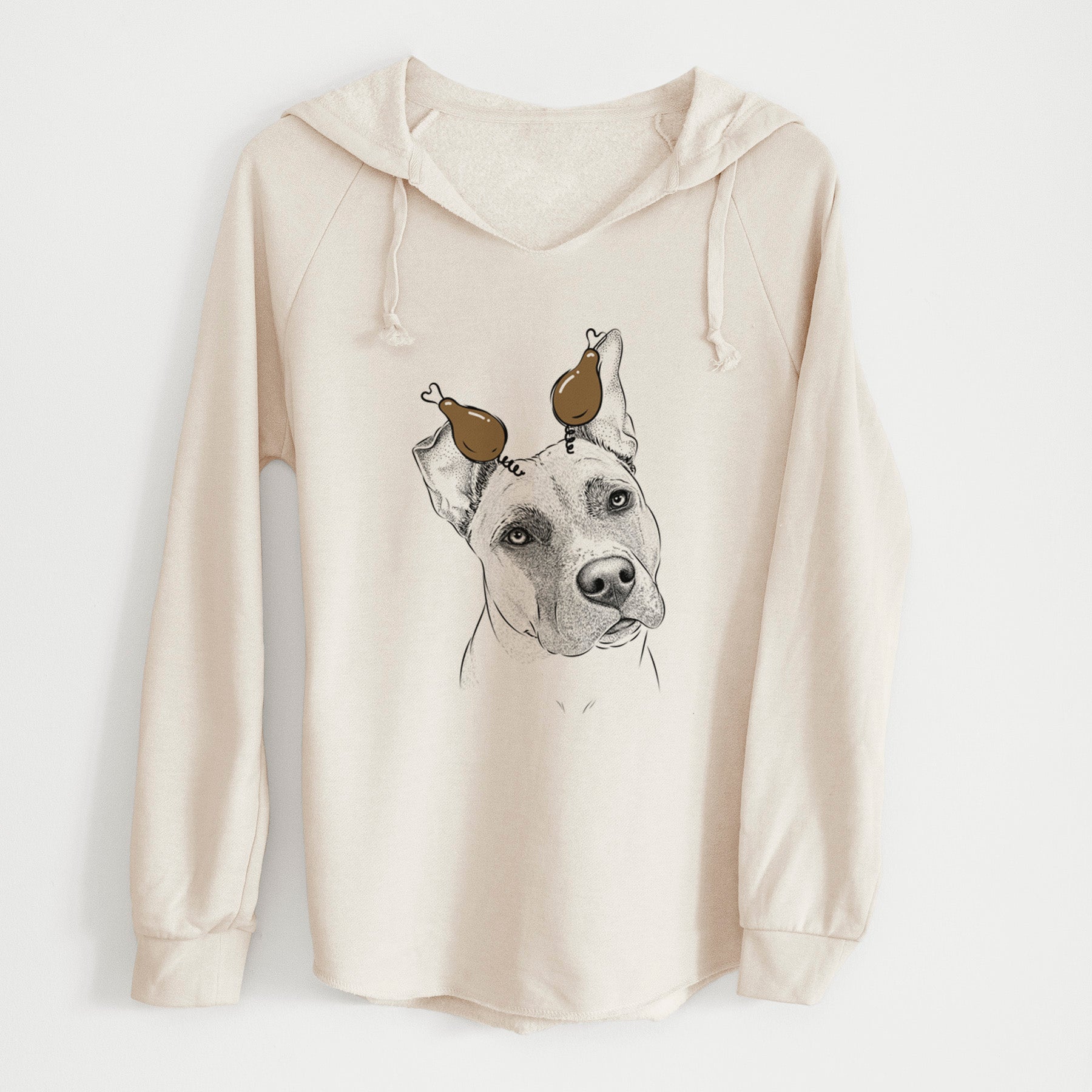 Thanksgiving Ivy the Pitbull Mix - Cali Wave Hooded Sweatshirt