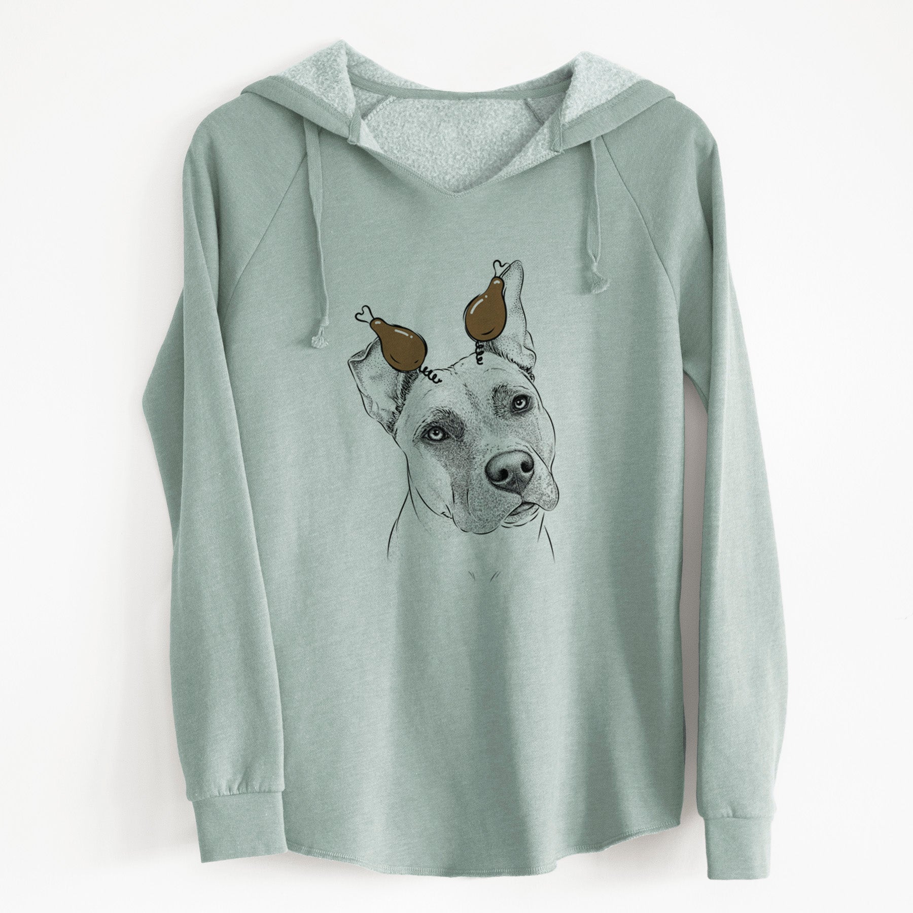 Thanksgiving Ivy the Pitbull Mix - Cali Wave Hooded Sweatshirt