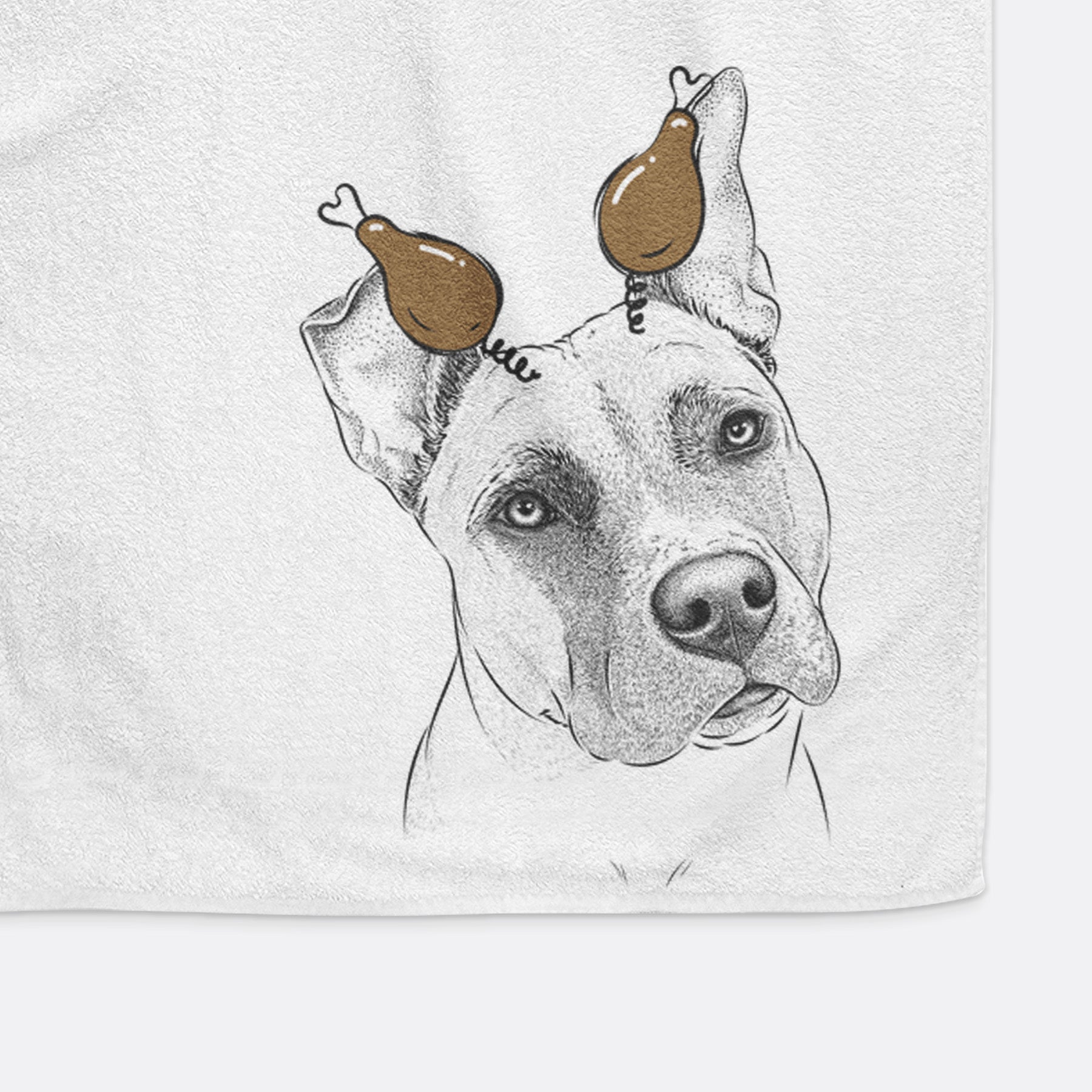 Ivy the Pitbull Mix Decorative Hand Towel