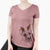 Thanksgiving Ivy the Pitbull Mix - Women's Perfect V-neck Shirt