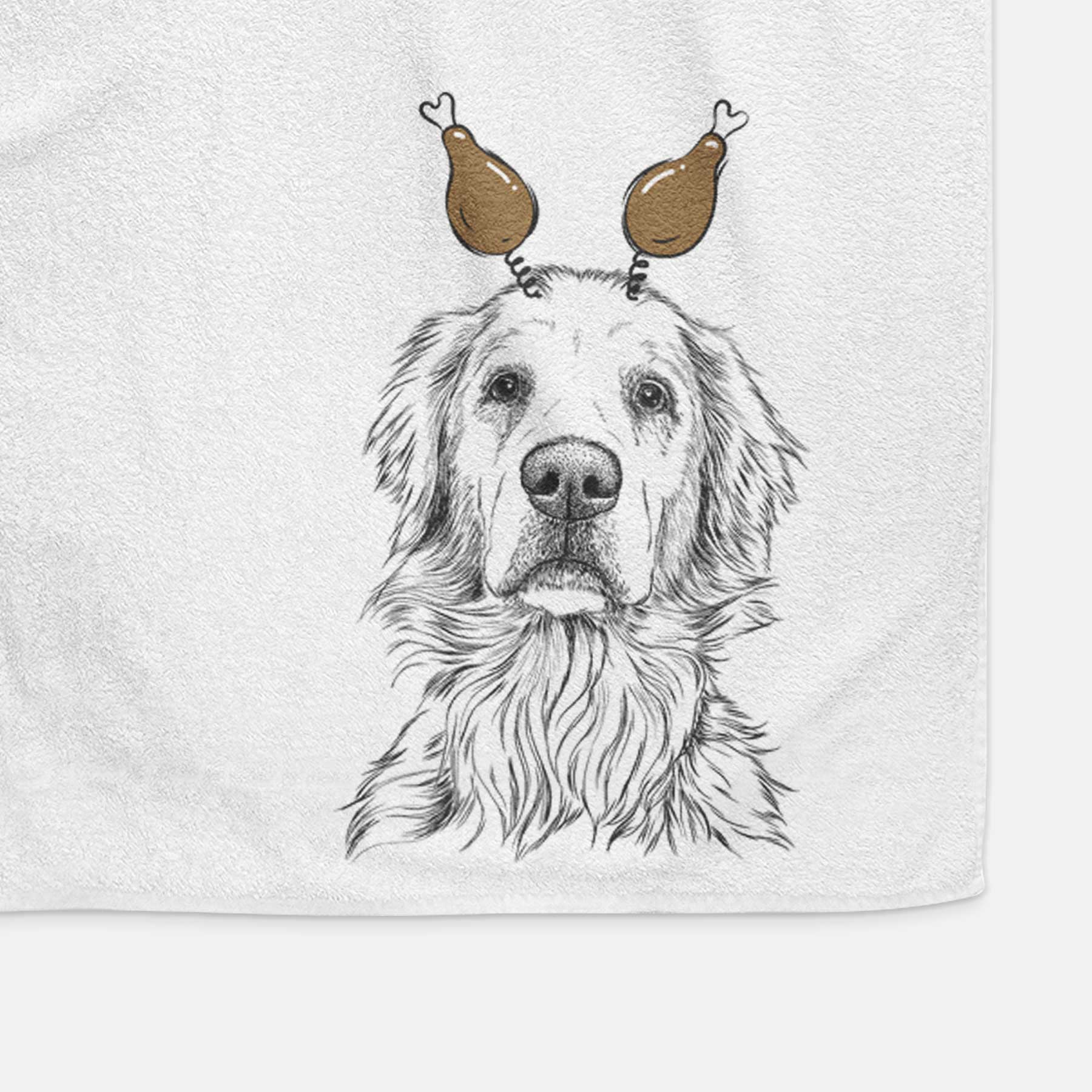 Jake aroni the Golden Retriever Decorative Hand Towel