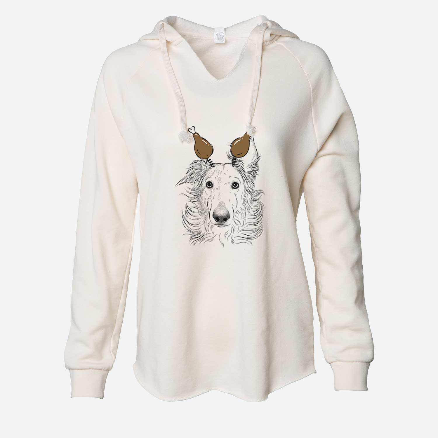 Thanksgiving Jasha the Borzoi - Cali Wave Hooded Sweatshirt