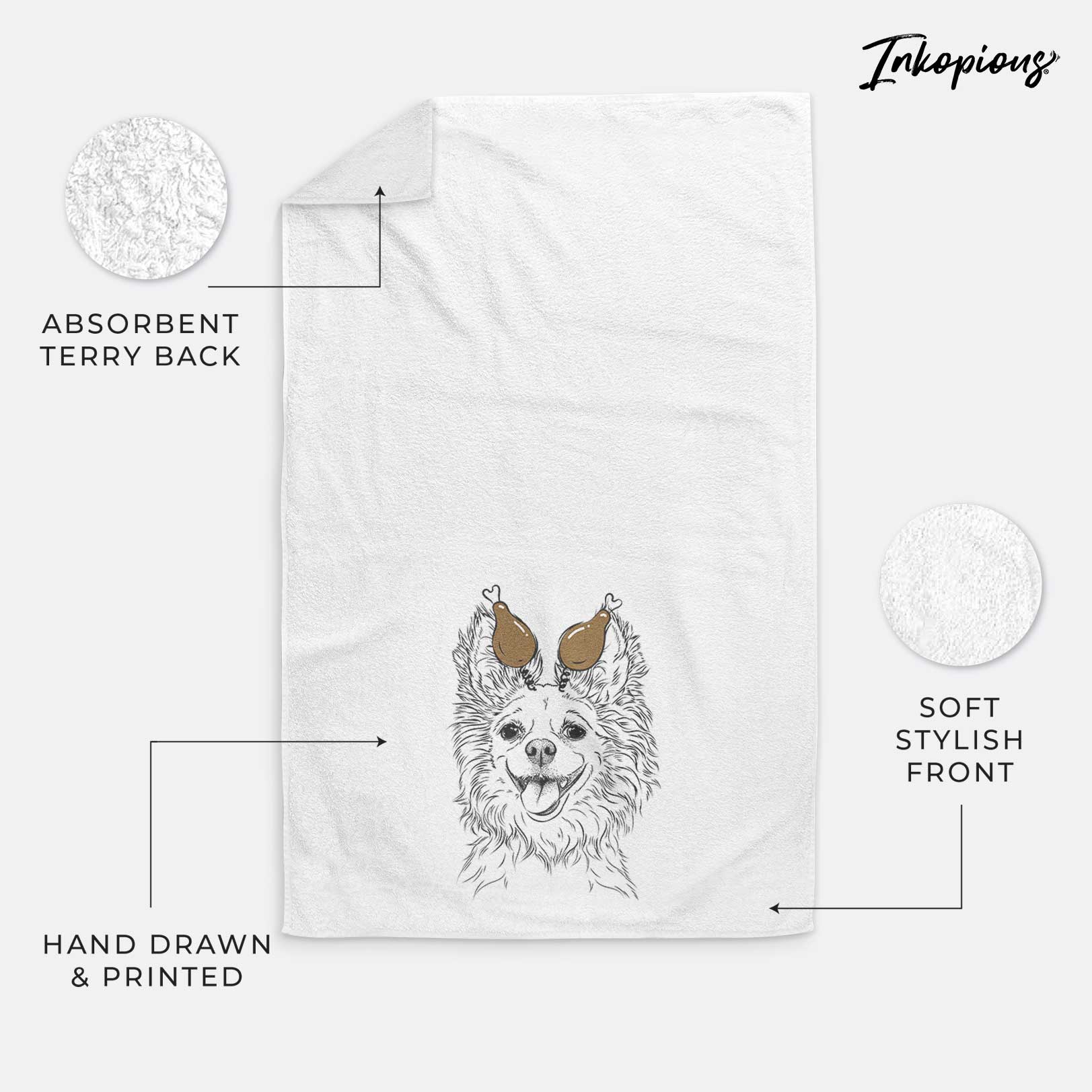 Jasper the Pomchi Decorative Hand Towel