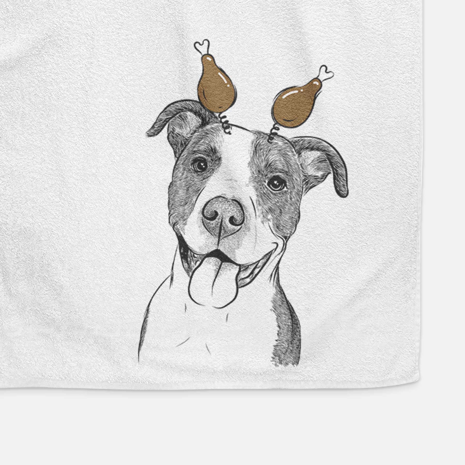 Jax the American Pitbull Terrier Mix Decorative Hand Towel