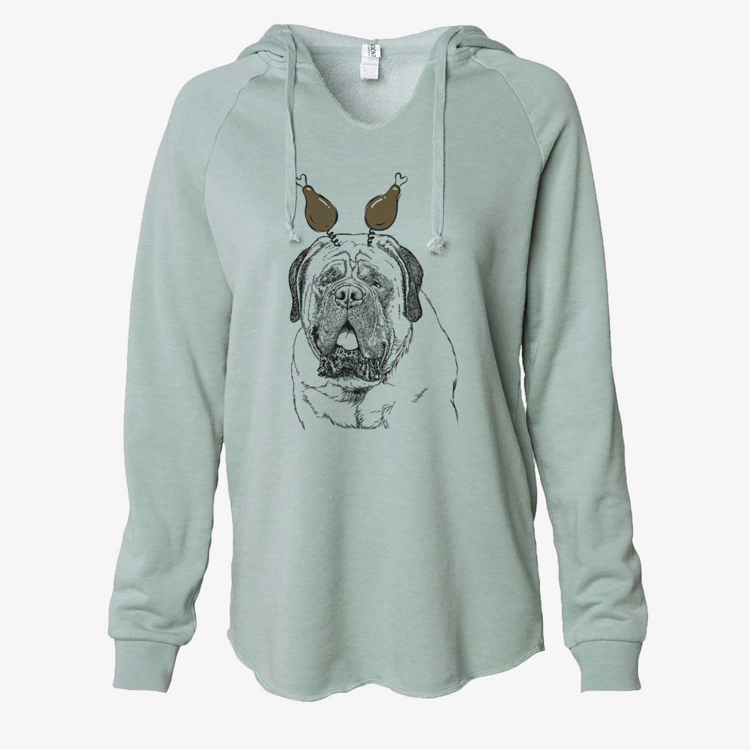 Thanksgiving Jed the English Mastiff - Cali Wave Hooded Sweatshirt