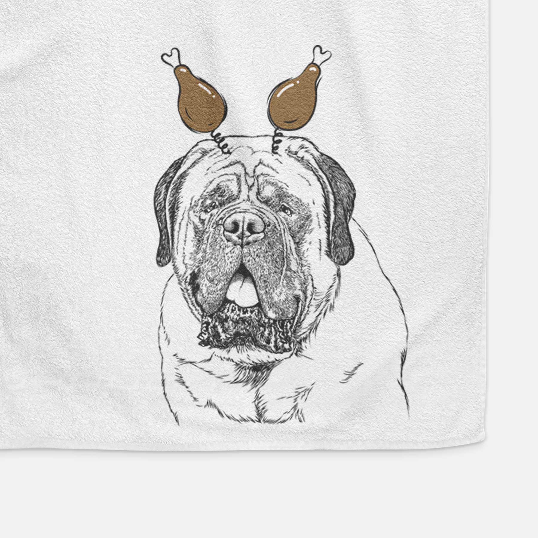 Jed the English Mastiff Decorative Hand Towel