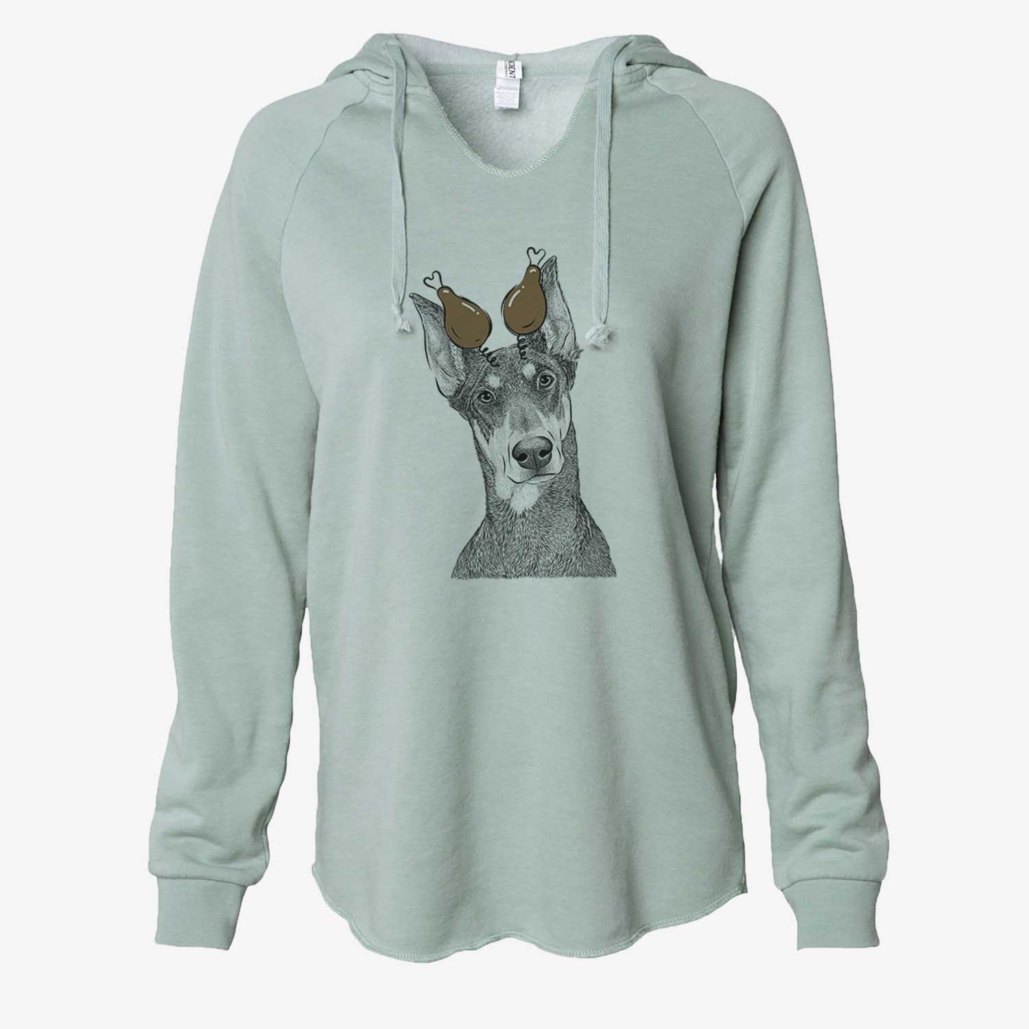 Thanksgiving Jenna the Doberman Pinscher - Cali Wave Hooded Sweatshirt