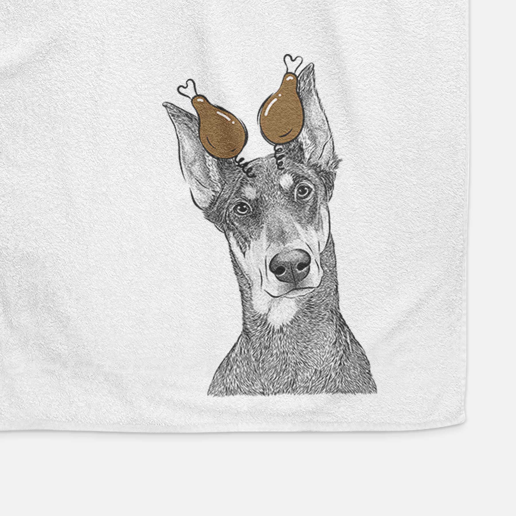 Jenna the Doberman Pinscher Decorative Hand Towel