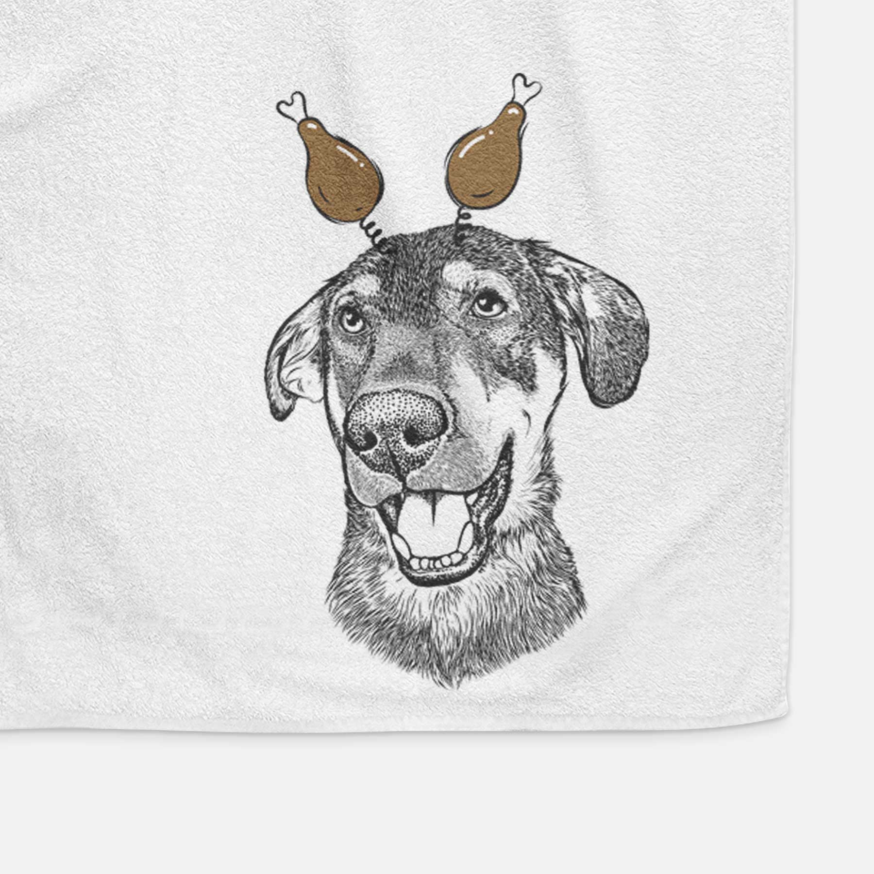 Jet the Mixed Breed Decorative Hand Towel