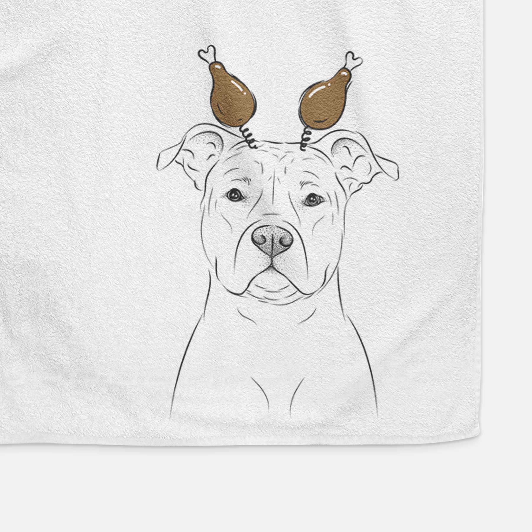 Jethro the American Staffordshire Terrier Decorative Hand Towel