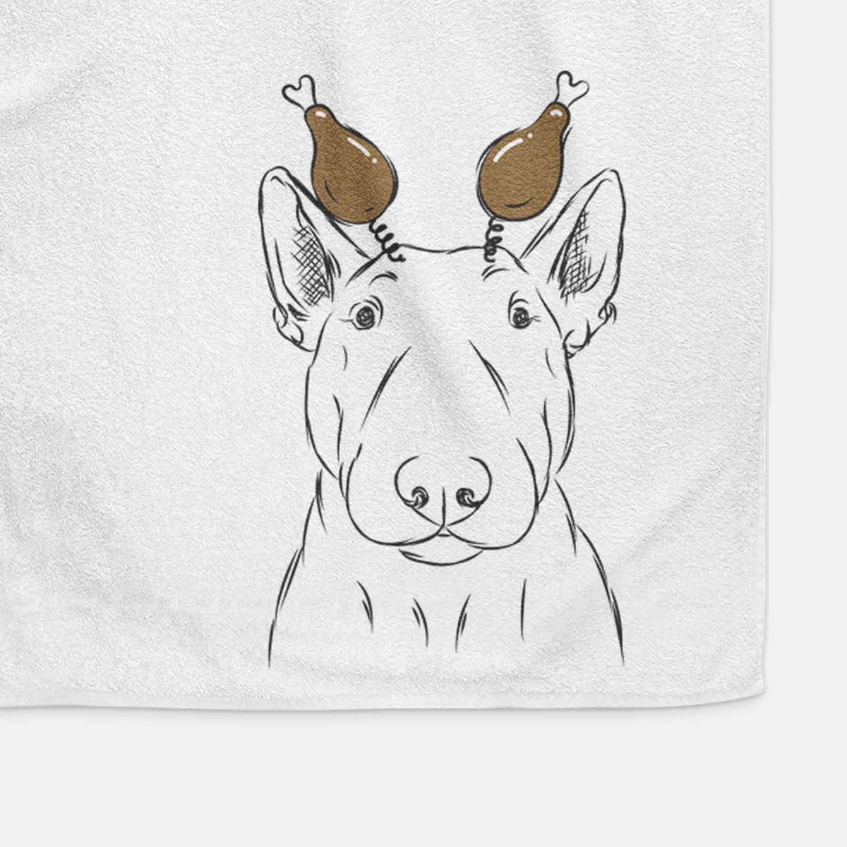 Jett the Bull Terrier Decorative Hand Towel