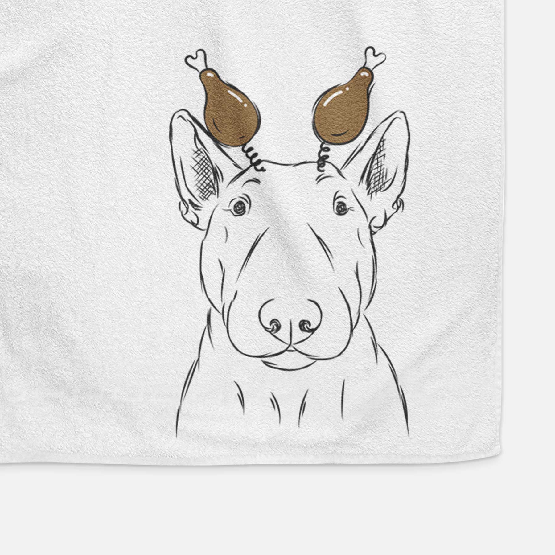 Jett the Bull Terrier Decorative Hand Towel