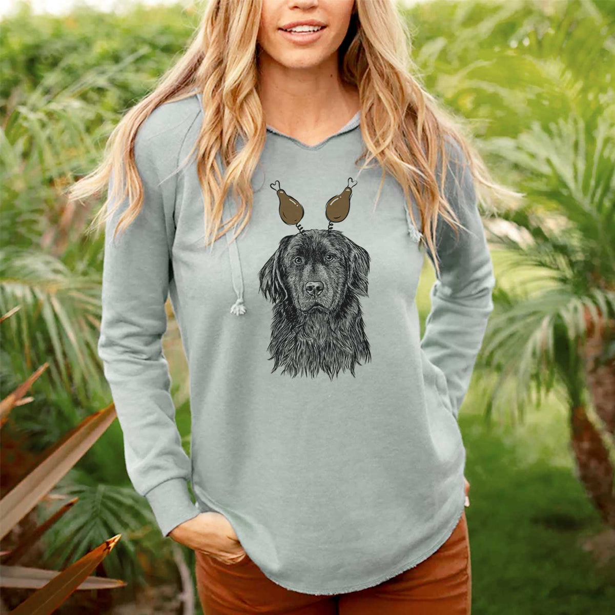 Thanksgiving Jinx the Newfoundland - Cali Wave Hooded Sweatshirt