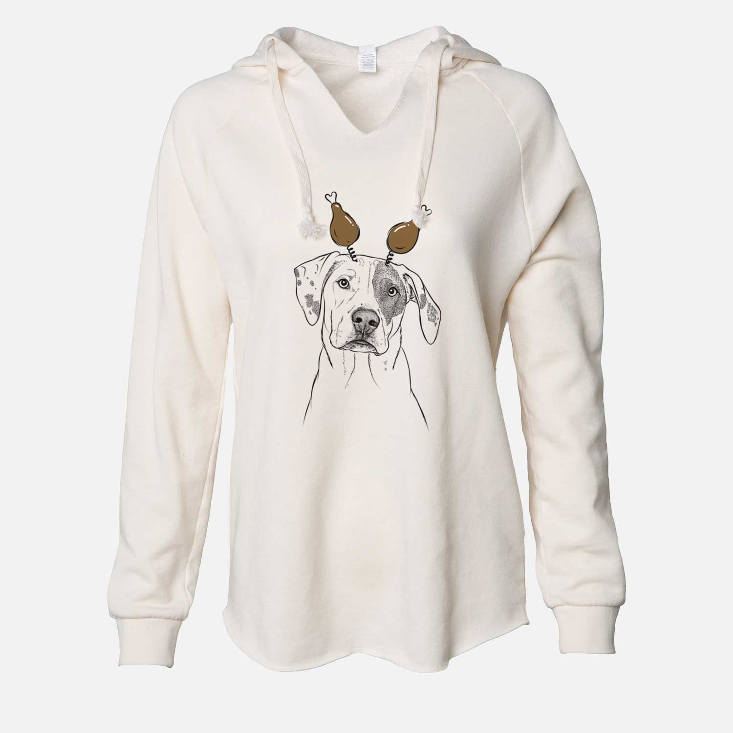 Thanksgiving Julio the Dogo Argentino Mix - Cali Wave Hooded Sweatshirt