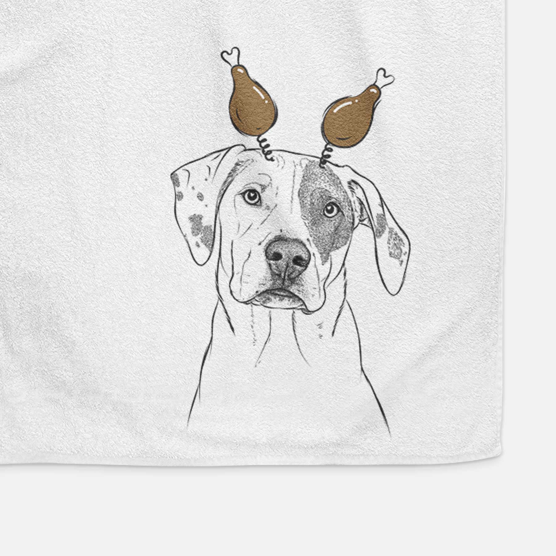 Julio the Dogo Argentino Mix Decorative Hand Towel