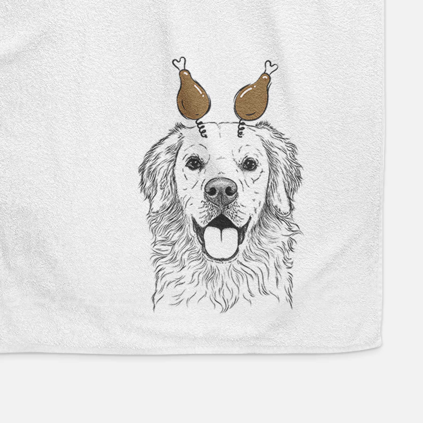 Juniper the Golden Retriever Decorative Hand Towel