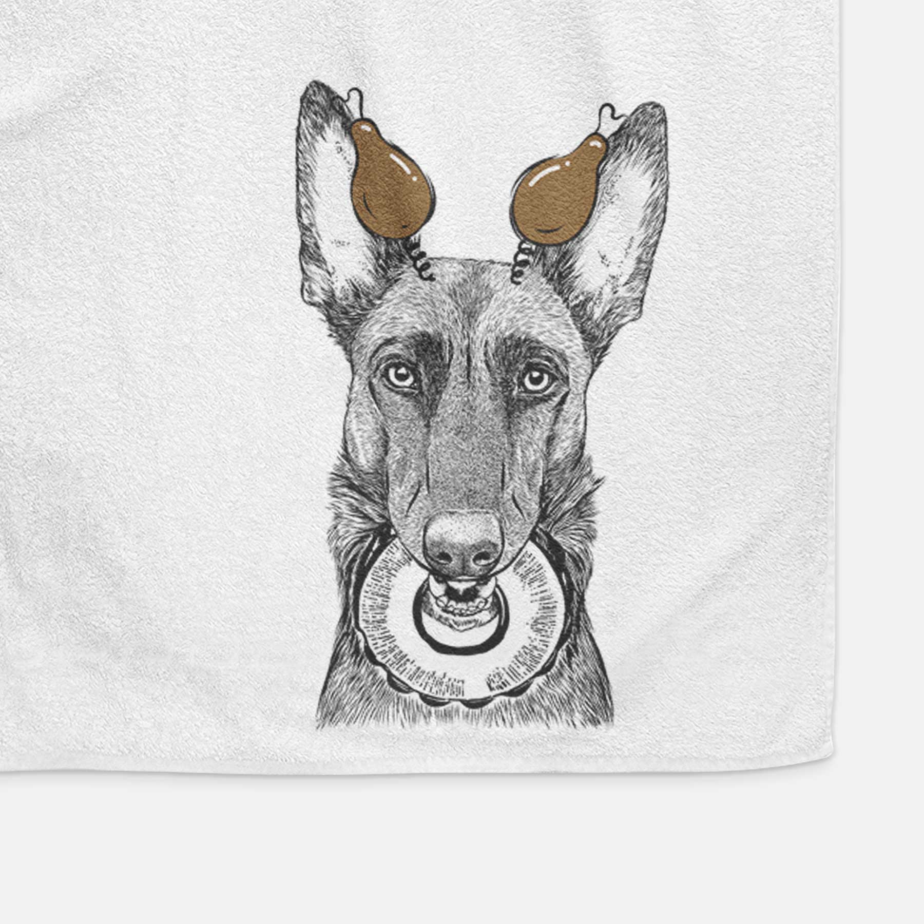 Juno the Belgian Malinois Decorative Hand Towel