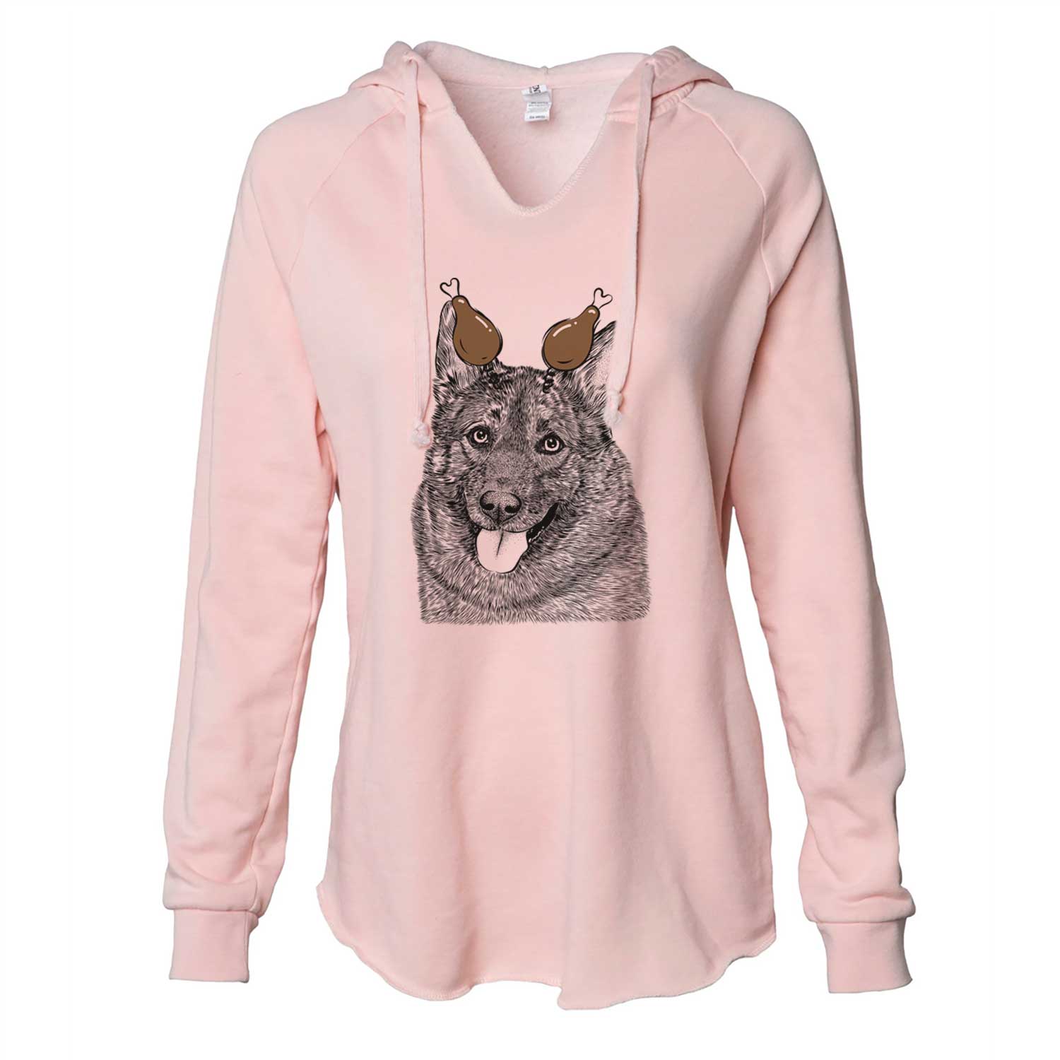 Thanksgiving Kasia the Norwegian Elkhound - Cali Wave Hooded Sweatshirt