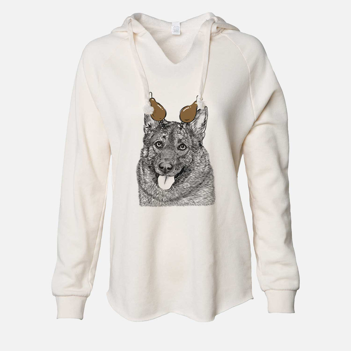 Thanksgiving Kasia the Norwegian Elkhound - Cali Wave Hooded Sweatshirt