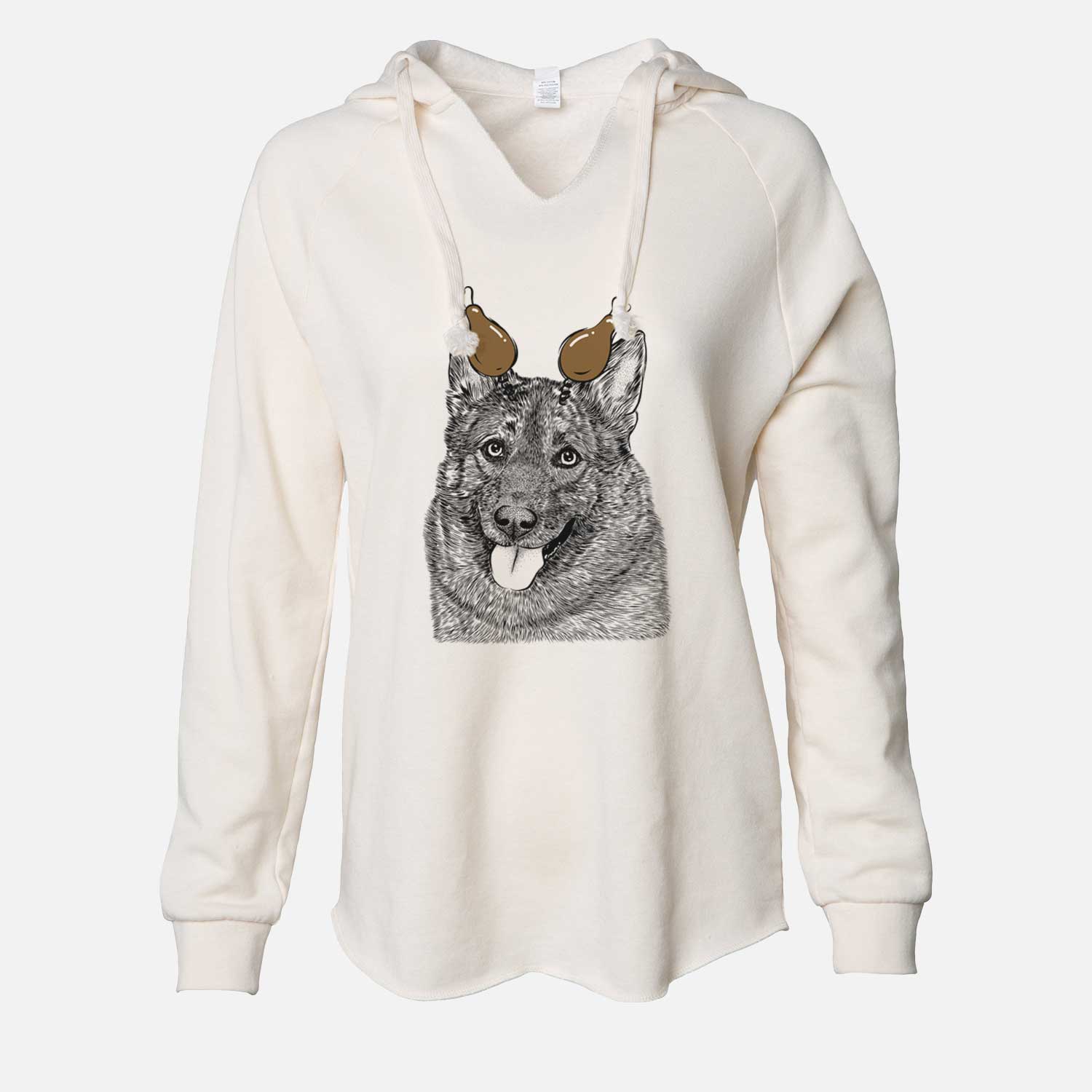 Thanksgiving Kasia the Norwegian Elkhound - Cali Wave Hooded Sweatshirt