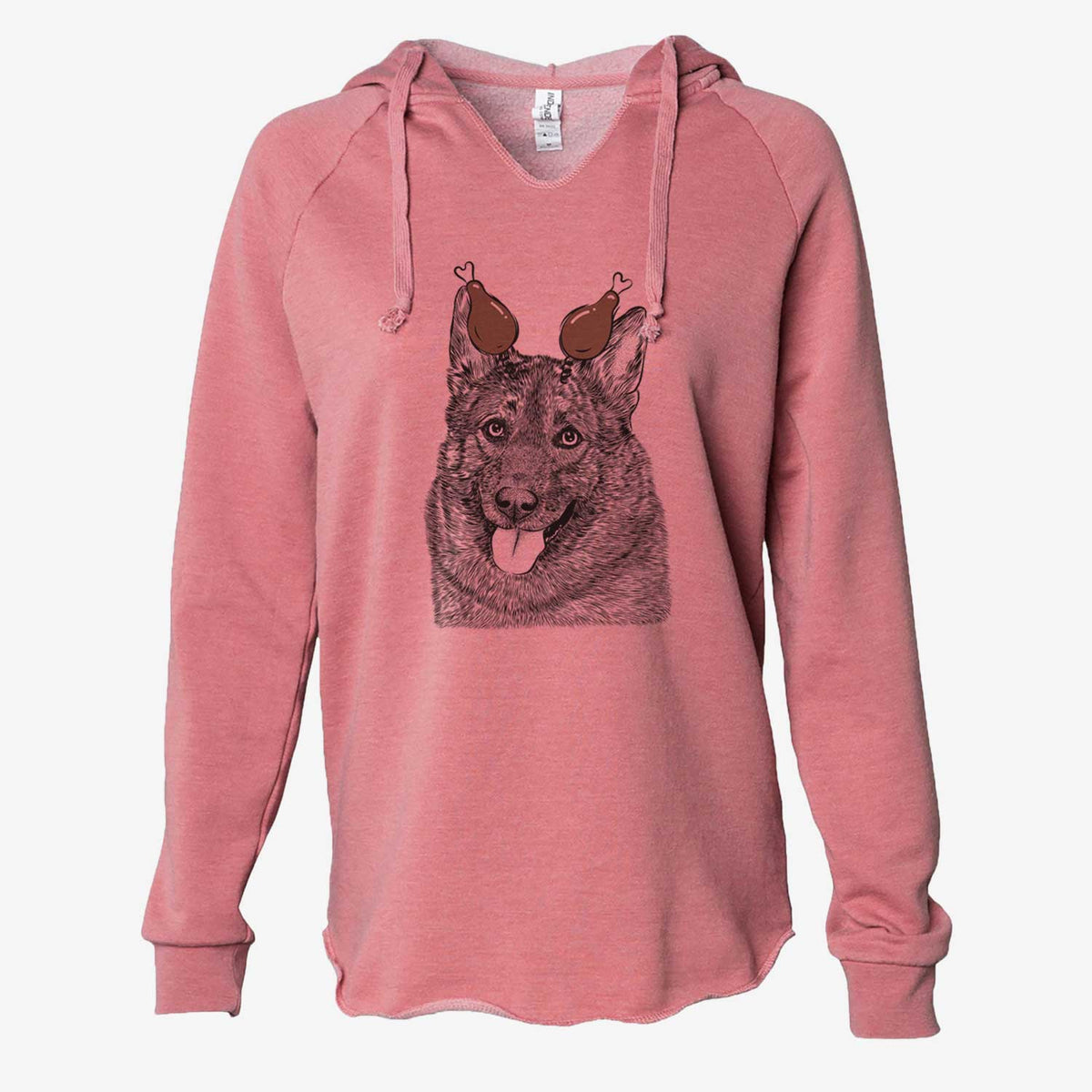 Thanksgiving Kasia the Norwegian Elkhound - Cali Wave Hooded Sweatshirt