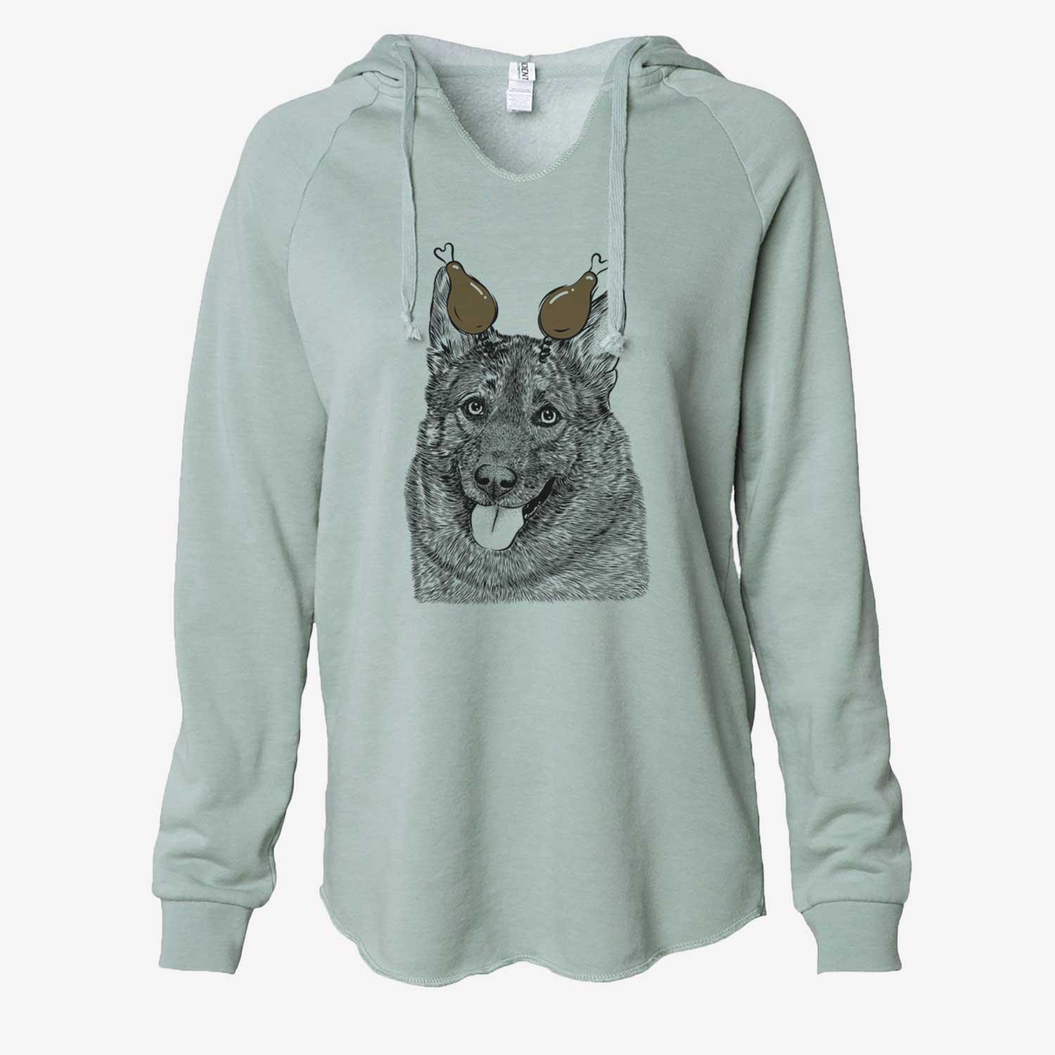 Thanksgiving Kasia the Norwegian Elkhound - Cali Wave Hooded Sweatshirt