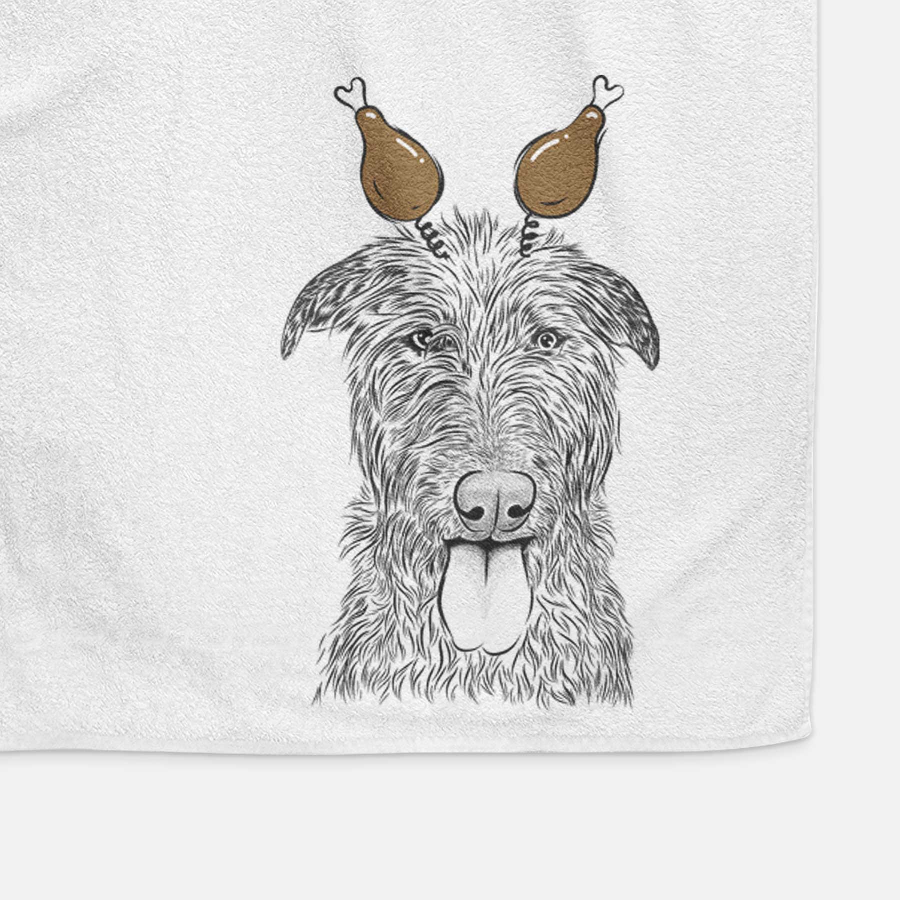 Keeva the Irish Wolfhound Decorative Hand Towel