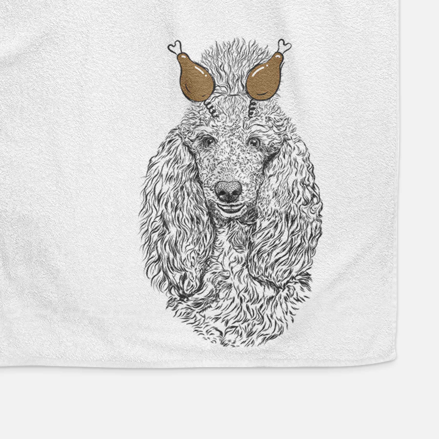 Kenna the Standard Poodle Decorative Hand Towel