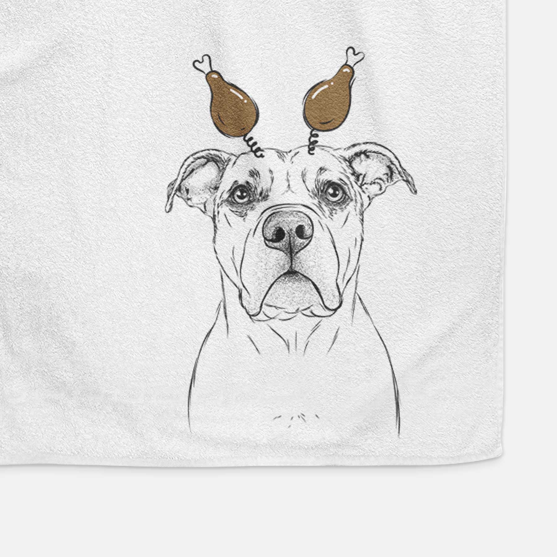 KiaOra the Pitbull Mix Decorative Hand Towel