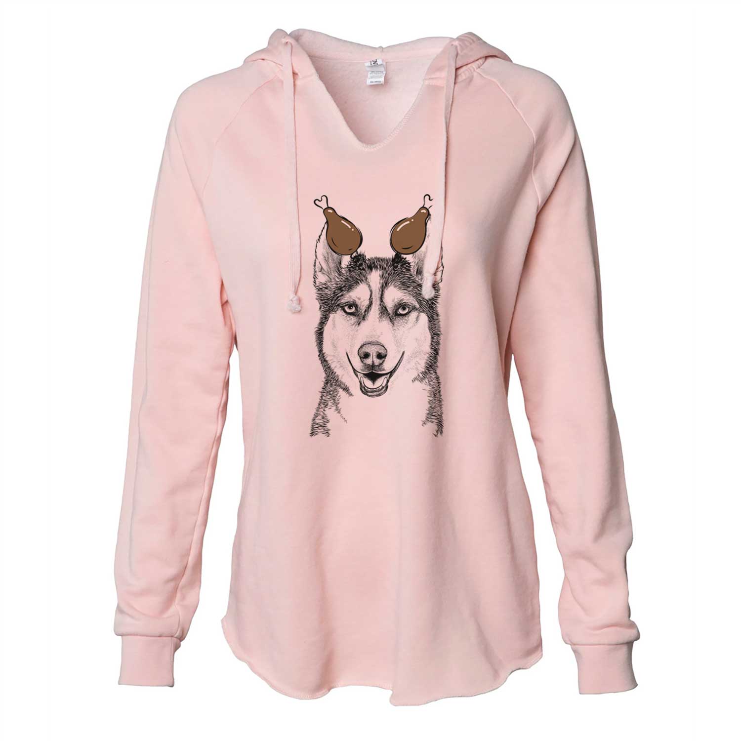 Thanksgiving Kira the Siberian Husky - Cali Wave Hooded Sweatshirt