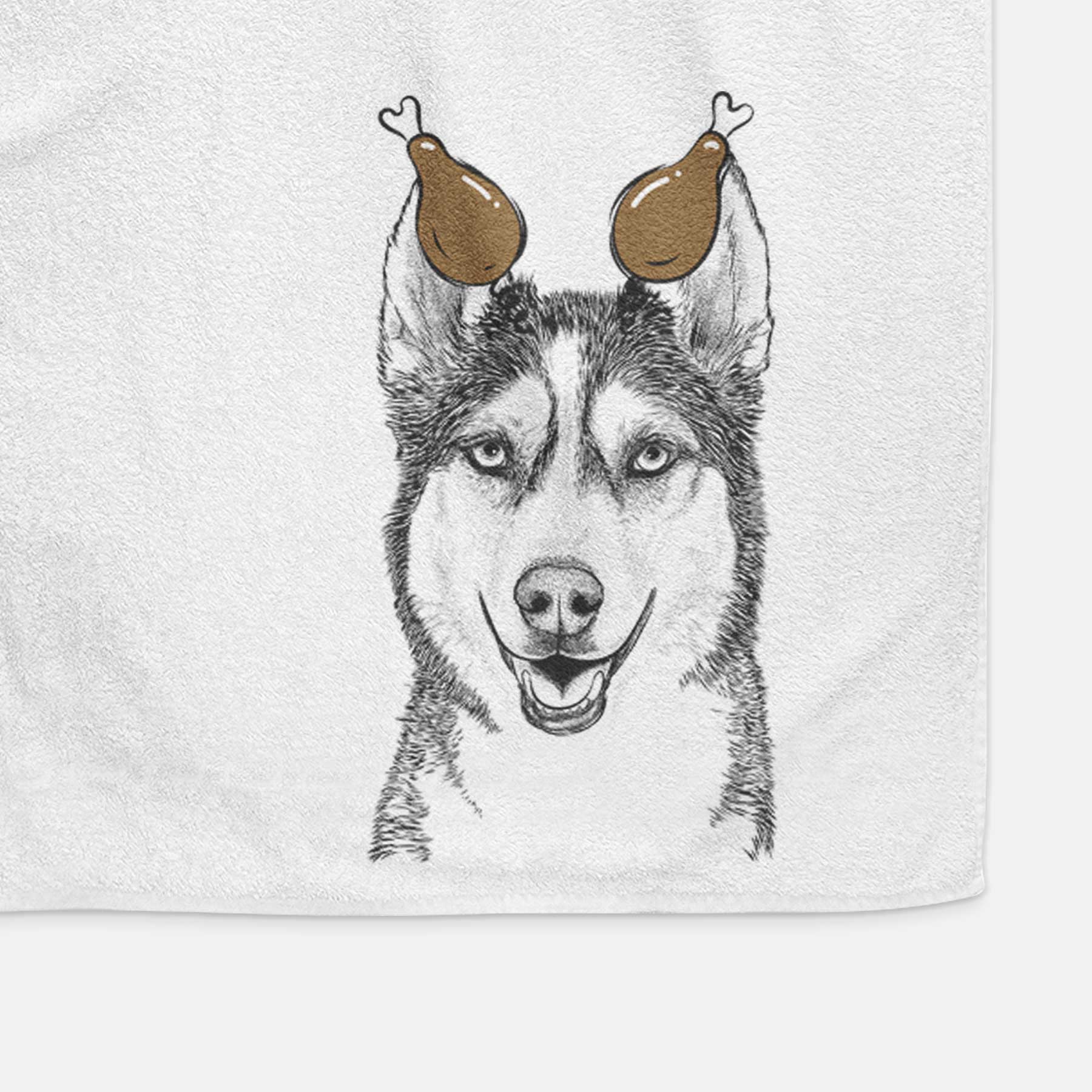 Kira the Siberian Husky Decorative Hand Towel