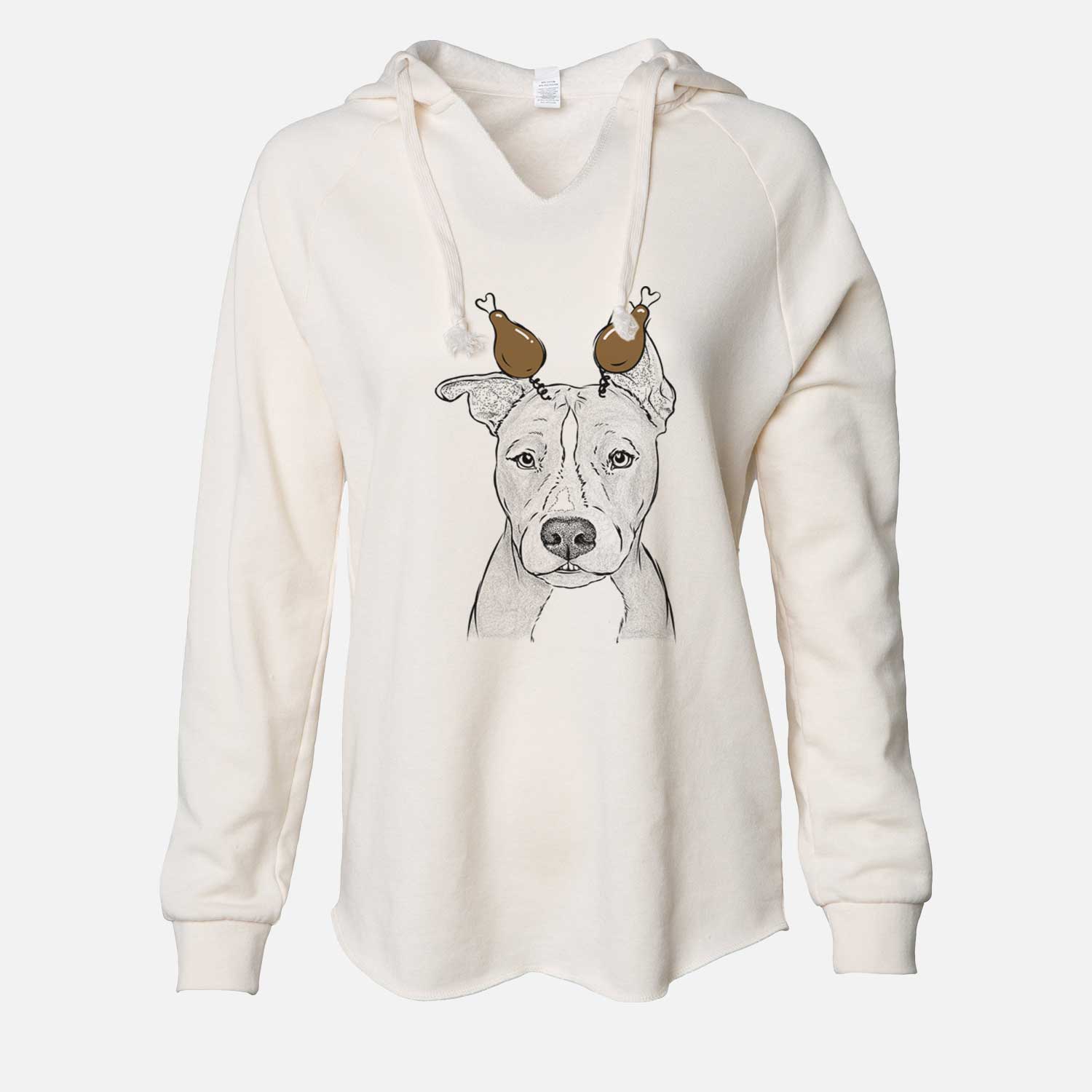 Thanksgiving Kisses the Pitbull - Cali Wave Hooded Sweatshirt