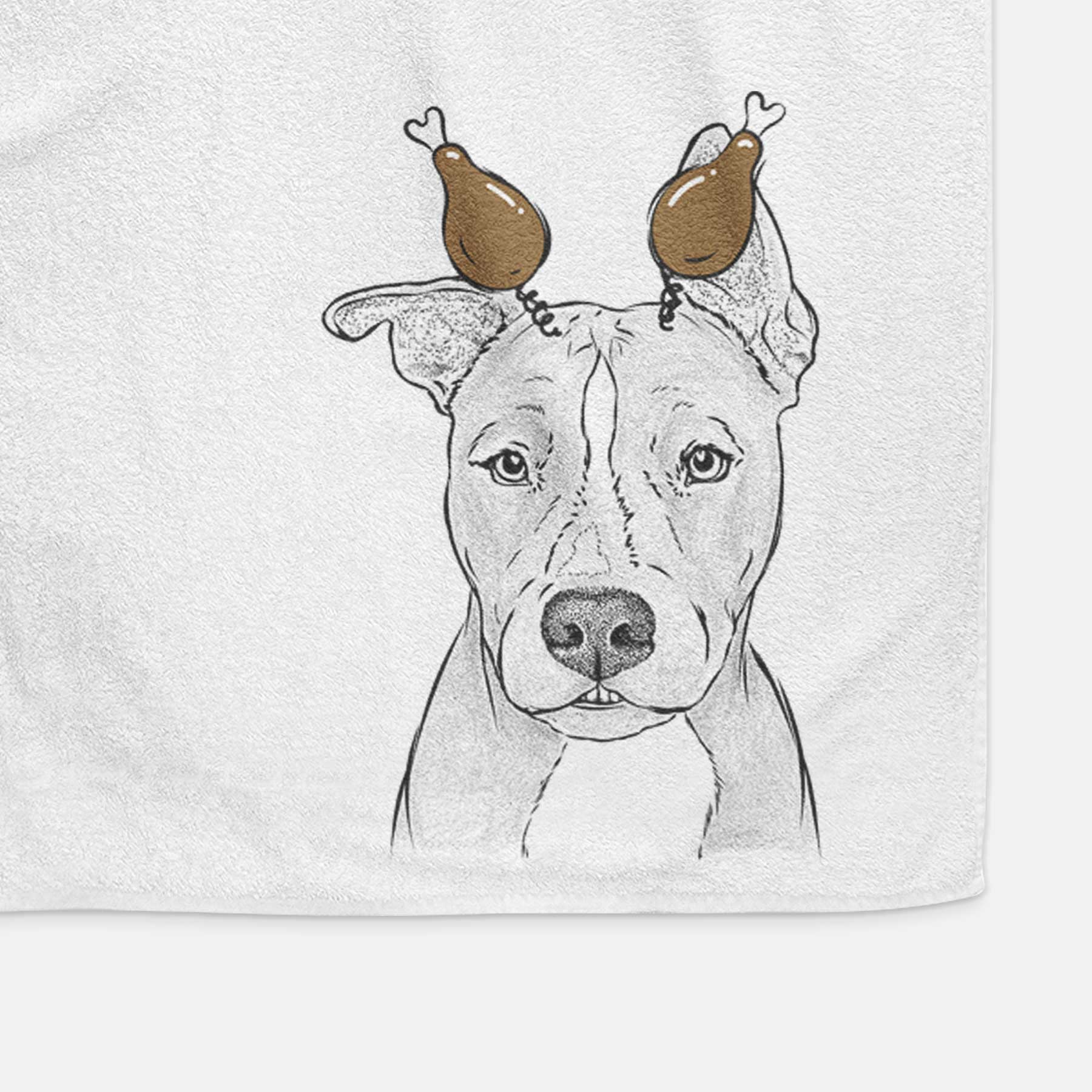 Kisses the Pitbull Decorative Hand Towel