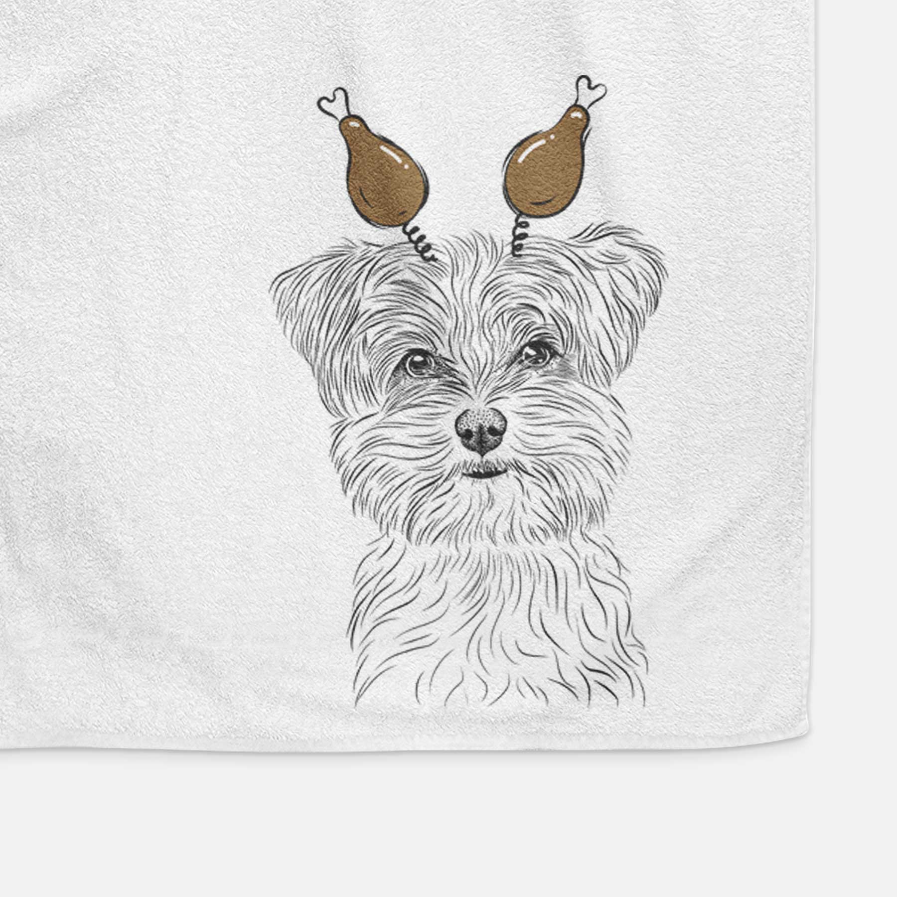 Kiwi the Morkie Decorative Hand Towel