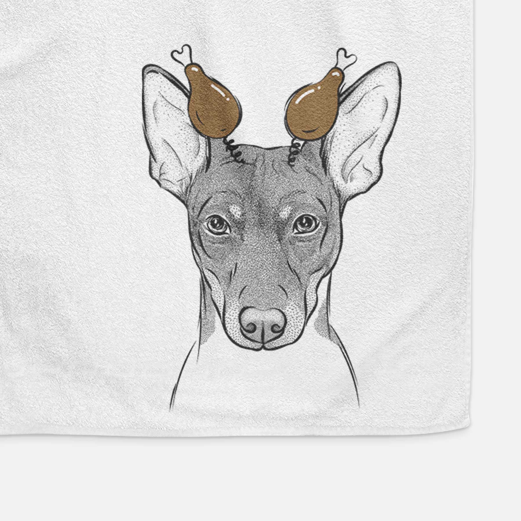 Knox the Rat Terrier Decorative Hand Towel