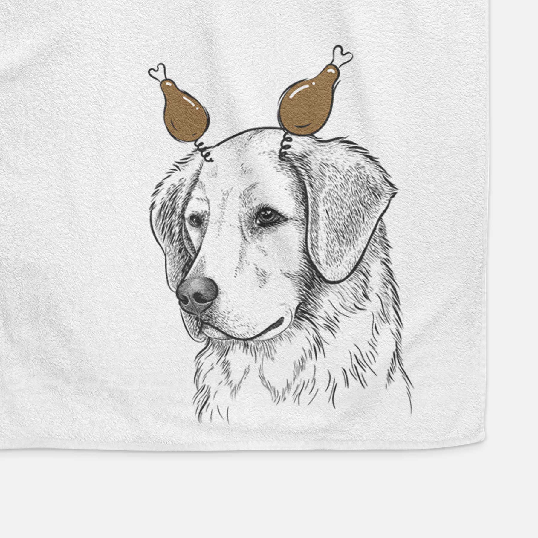 Kula the Golden Retriever Decorative Hand Towel