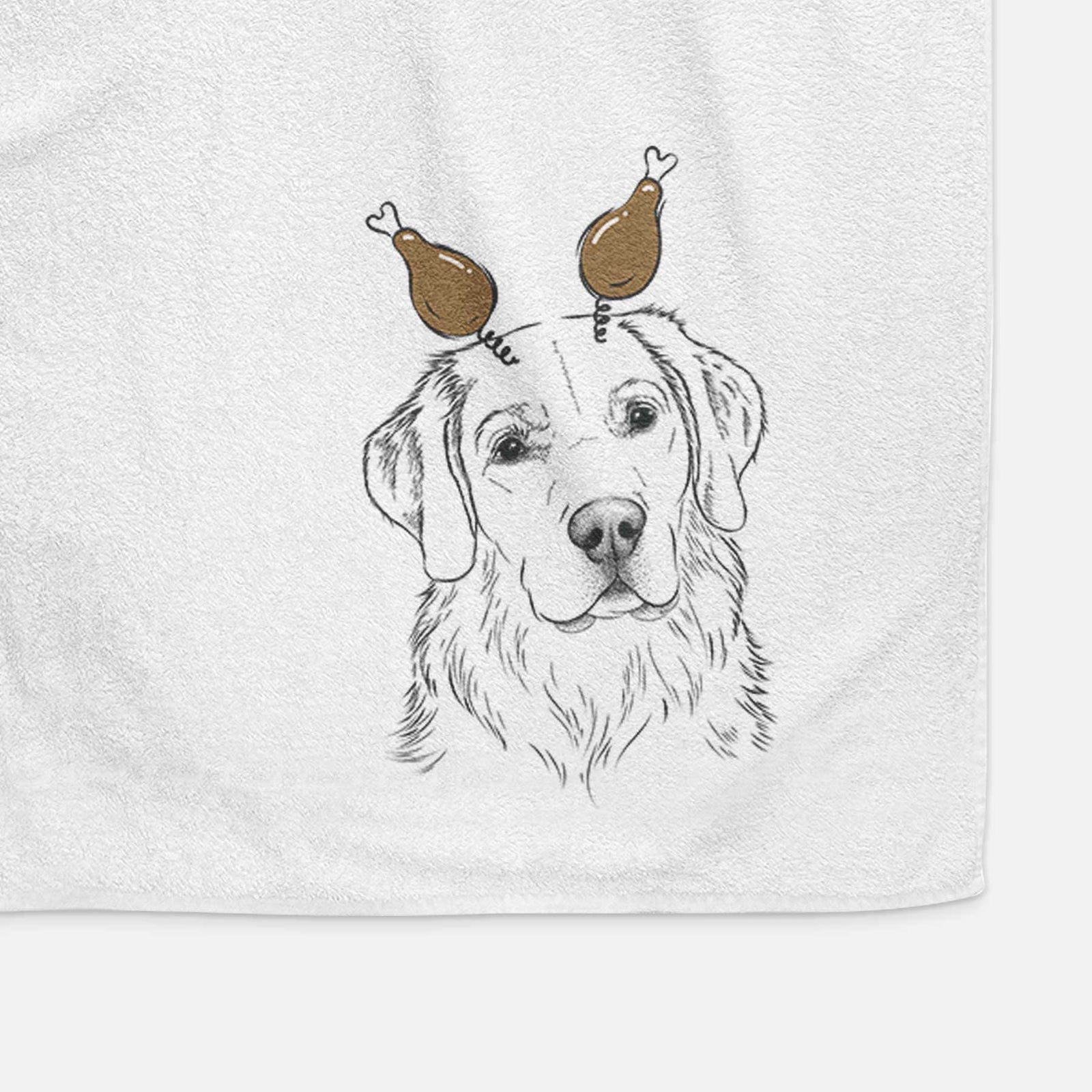 Kula the Golden Retriever Decorative Hand Towel