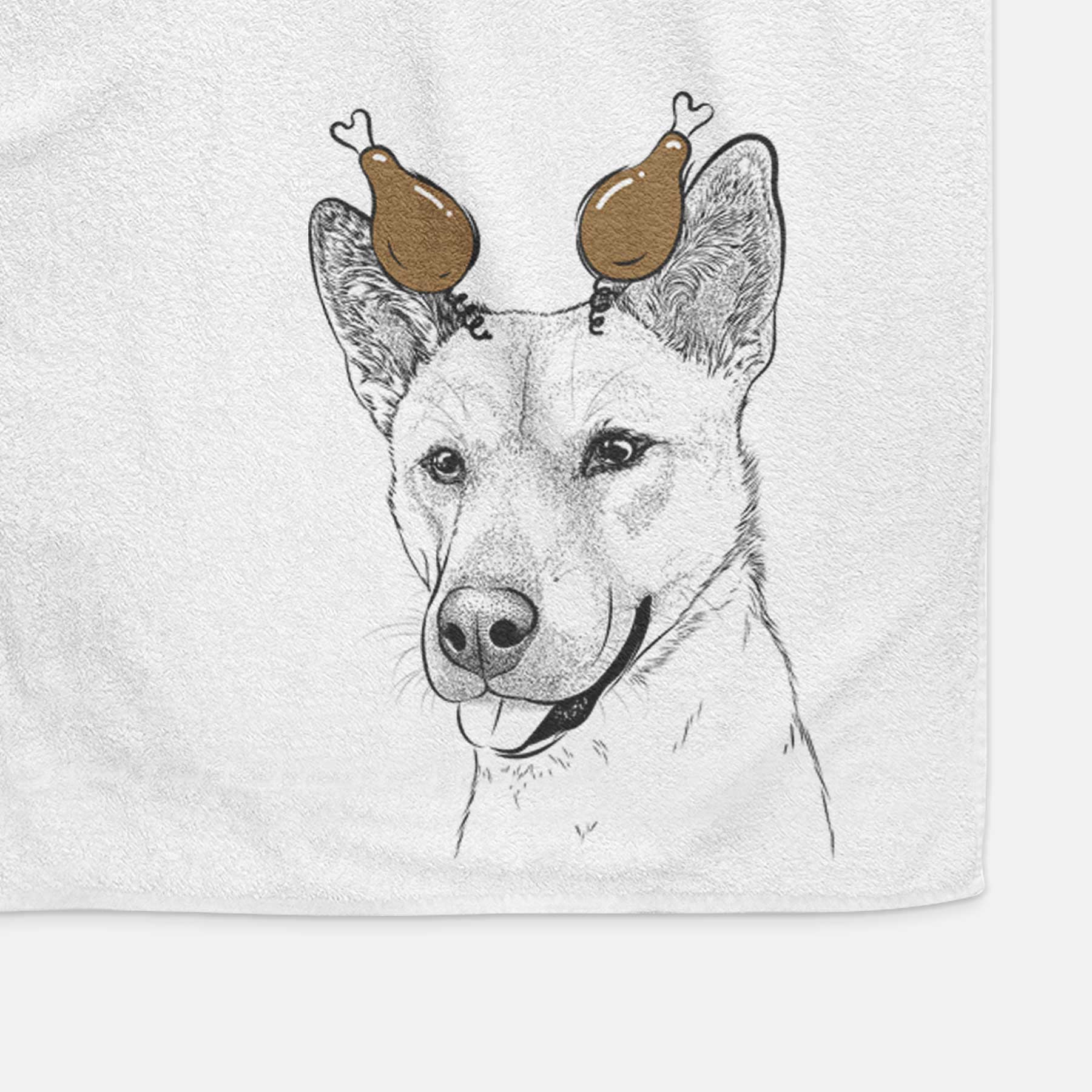 Kulfi the Jindo Shiba Inu Mix Decorative Hand Towel